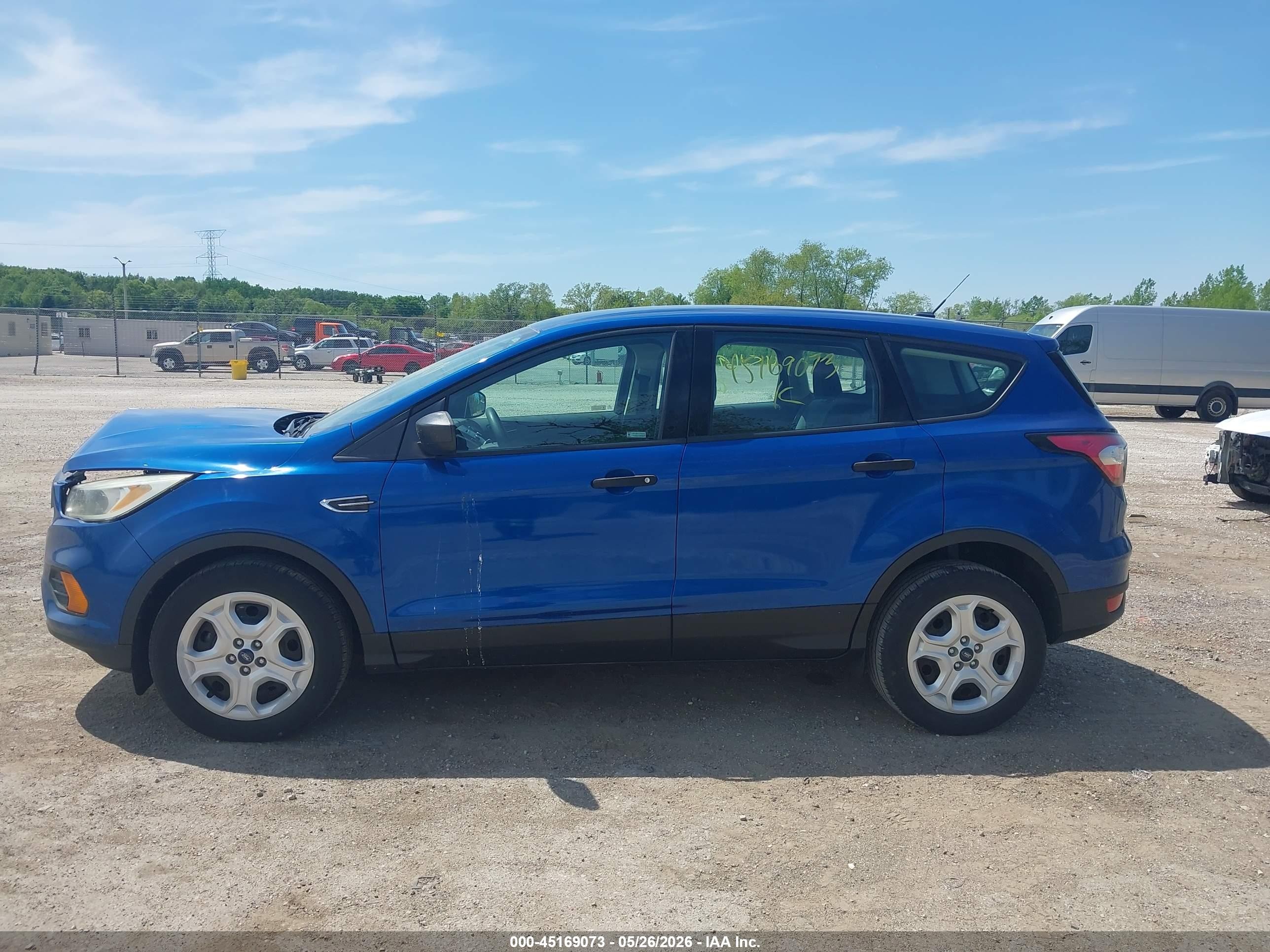 2017 Ford Escape S Blue vin: 1FMCU0F73HUC08167