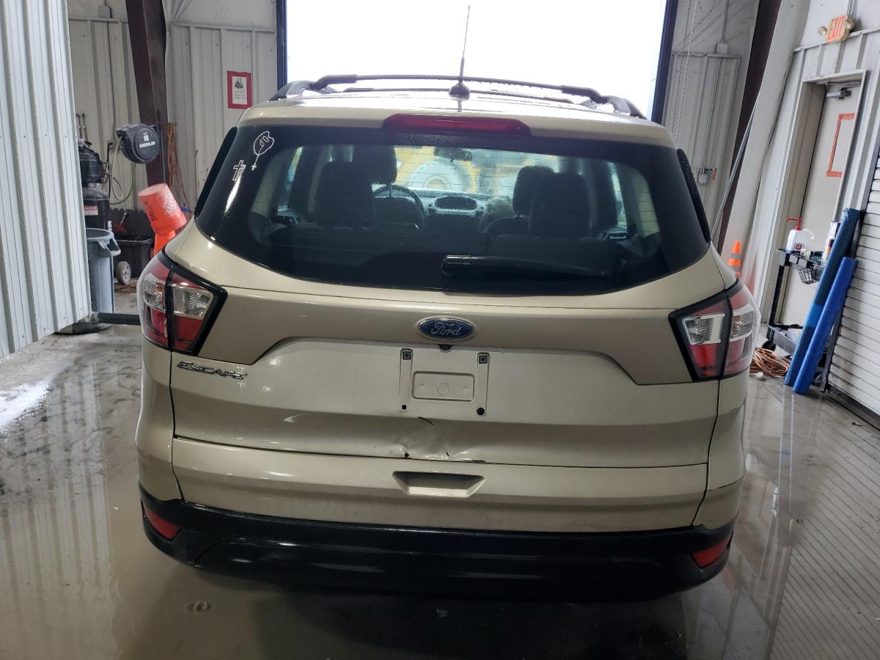 2018 Ford Escape S Gold vin: 1FMCU0F73JUB04719 Damage: Deck Lid, Dent(S) W/ Paint Dmg, > 12 Inches