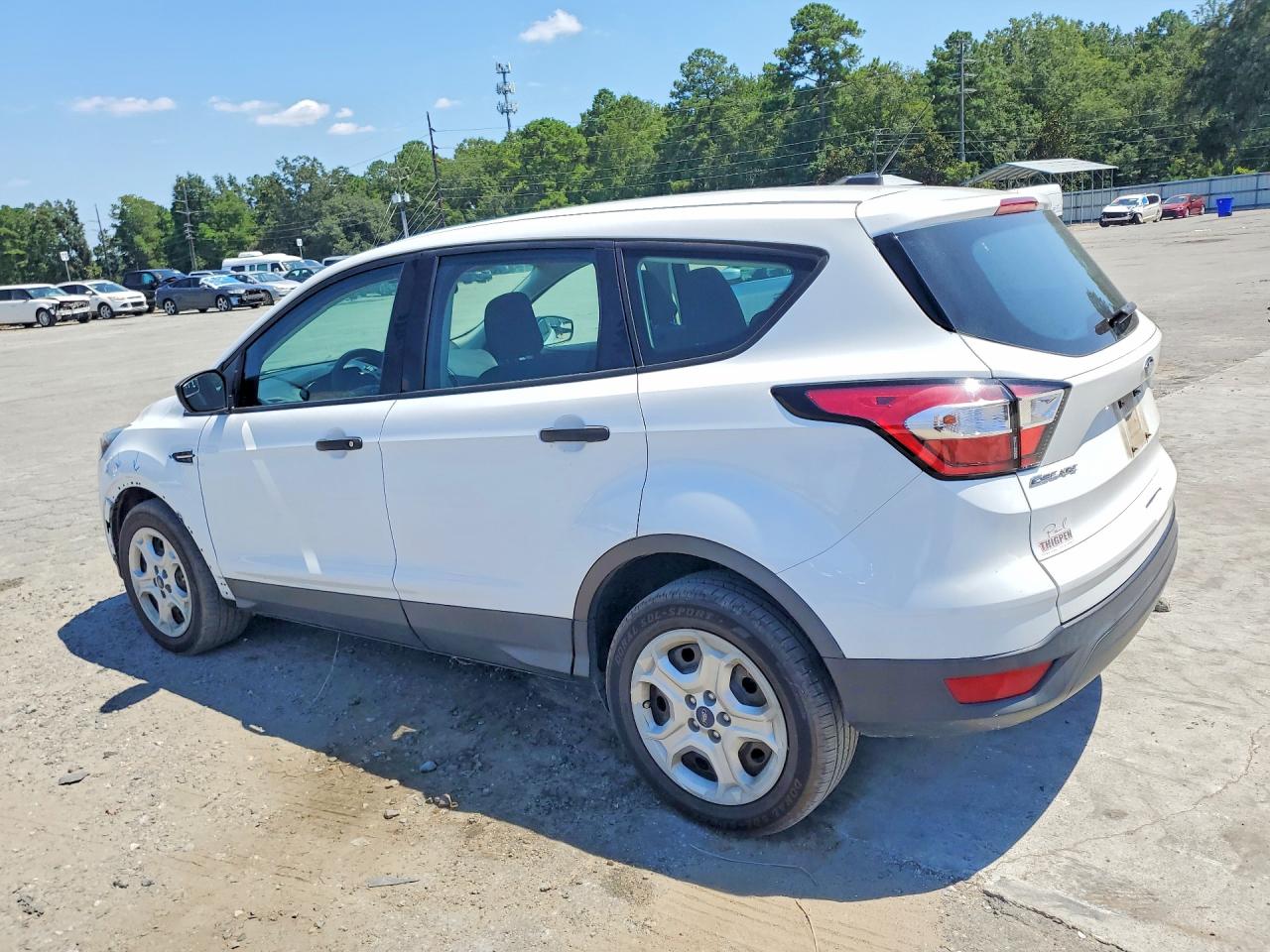 2018 Ford Escape S White vin: 1FMCU0F73JUC26951