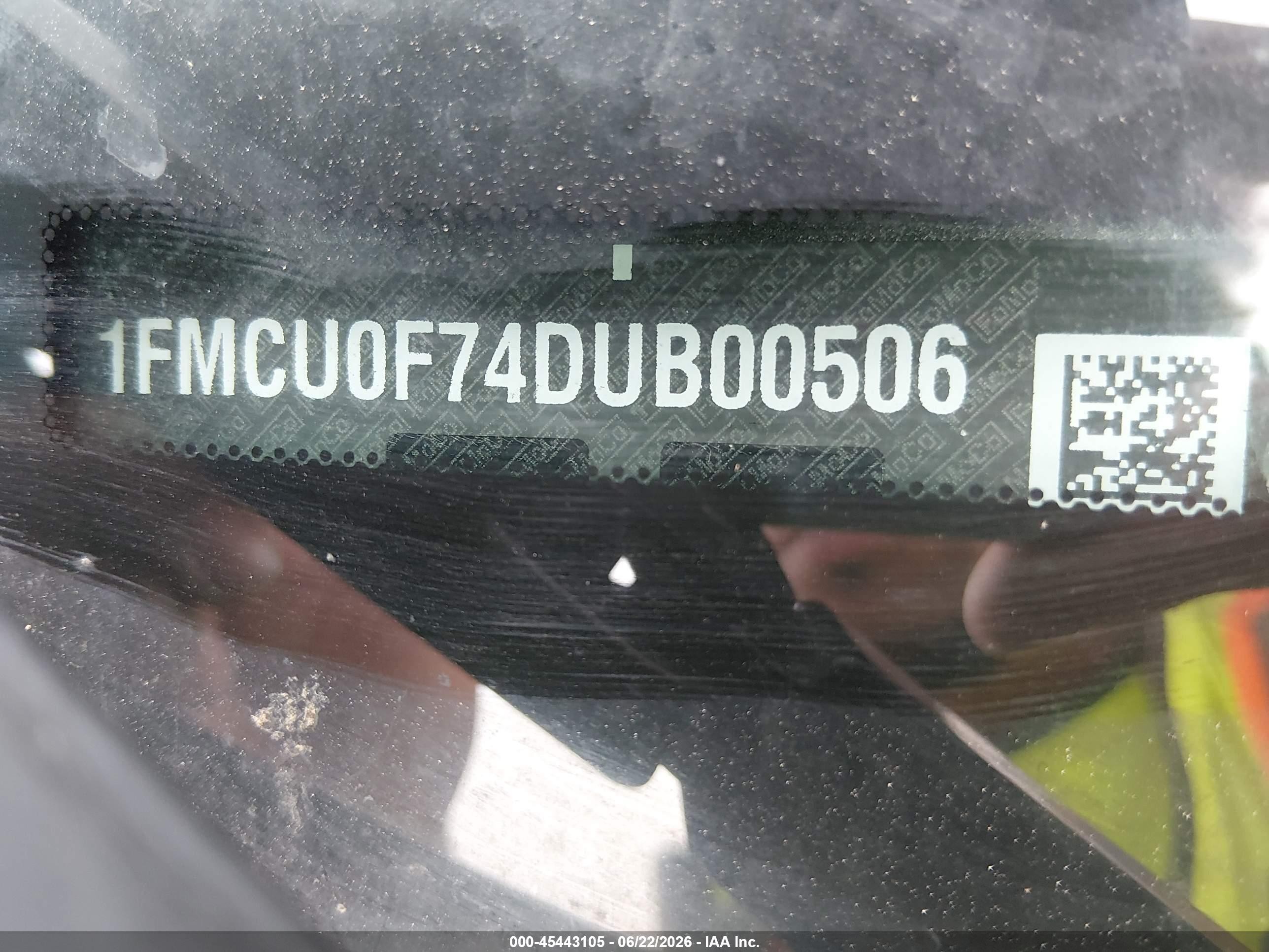 2013 Ford Escape S Gray vin: 1FMCU0F74DUB00506