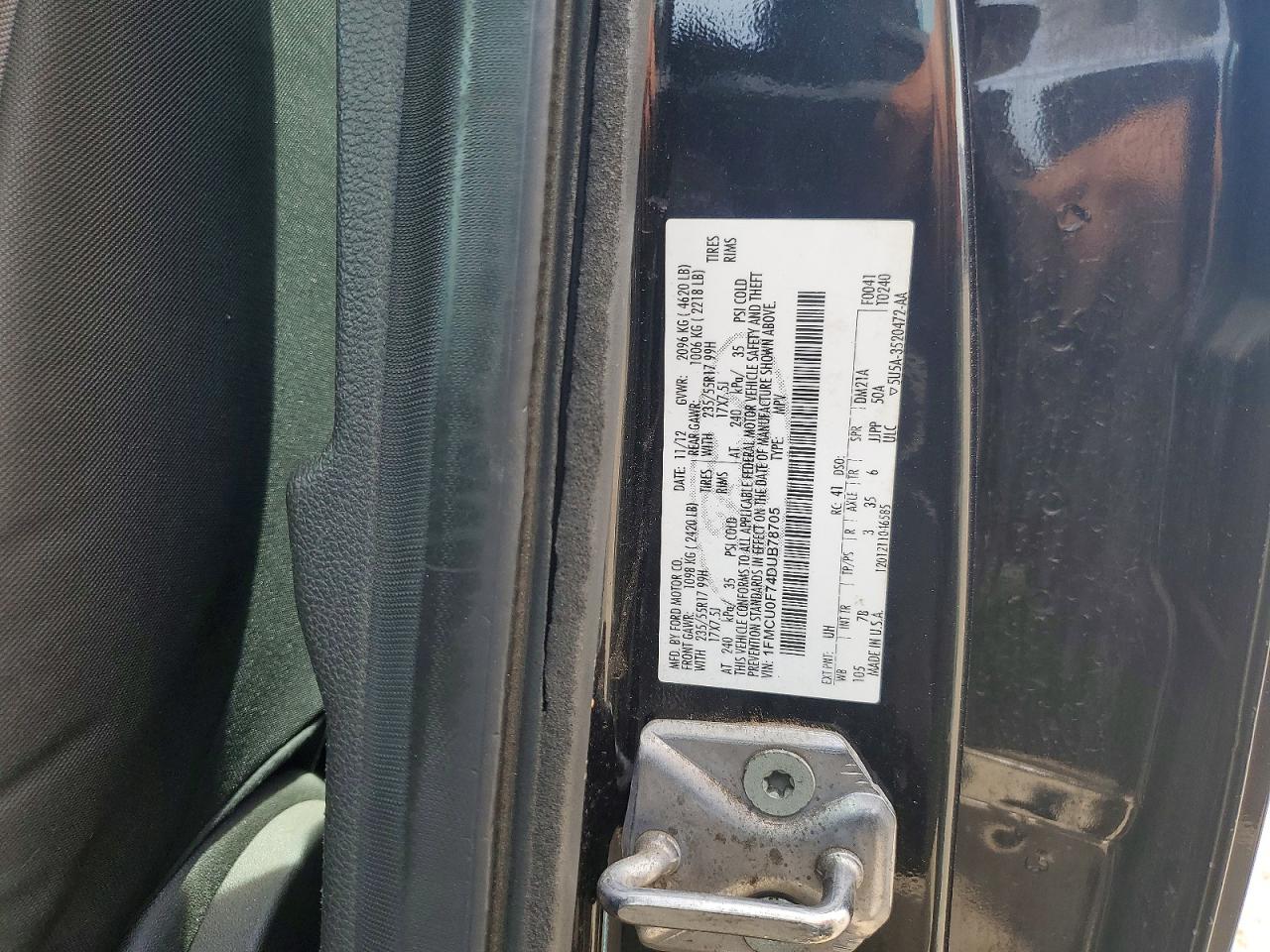 2013 Ford Escape S Black vin: 1FMCU0F74DUB78705