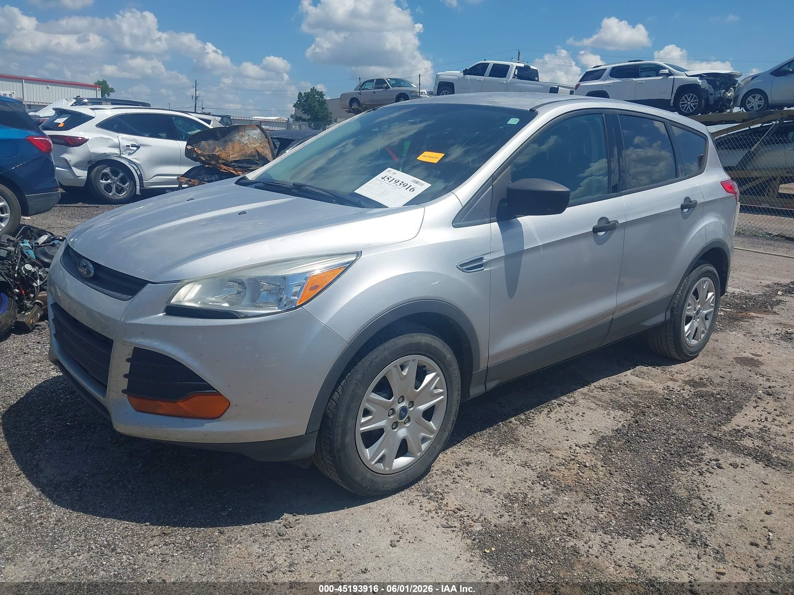 2013 Ford Escape S Silver vin: 1FMCU0F74DUB83242