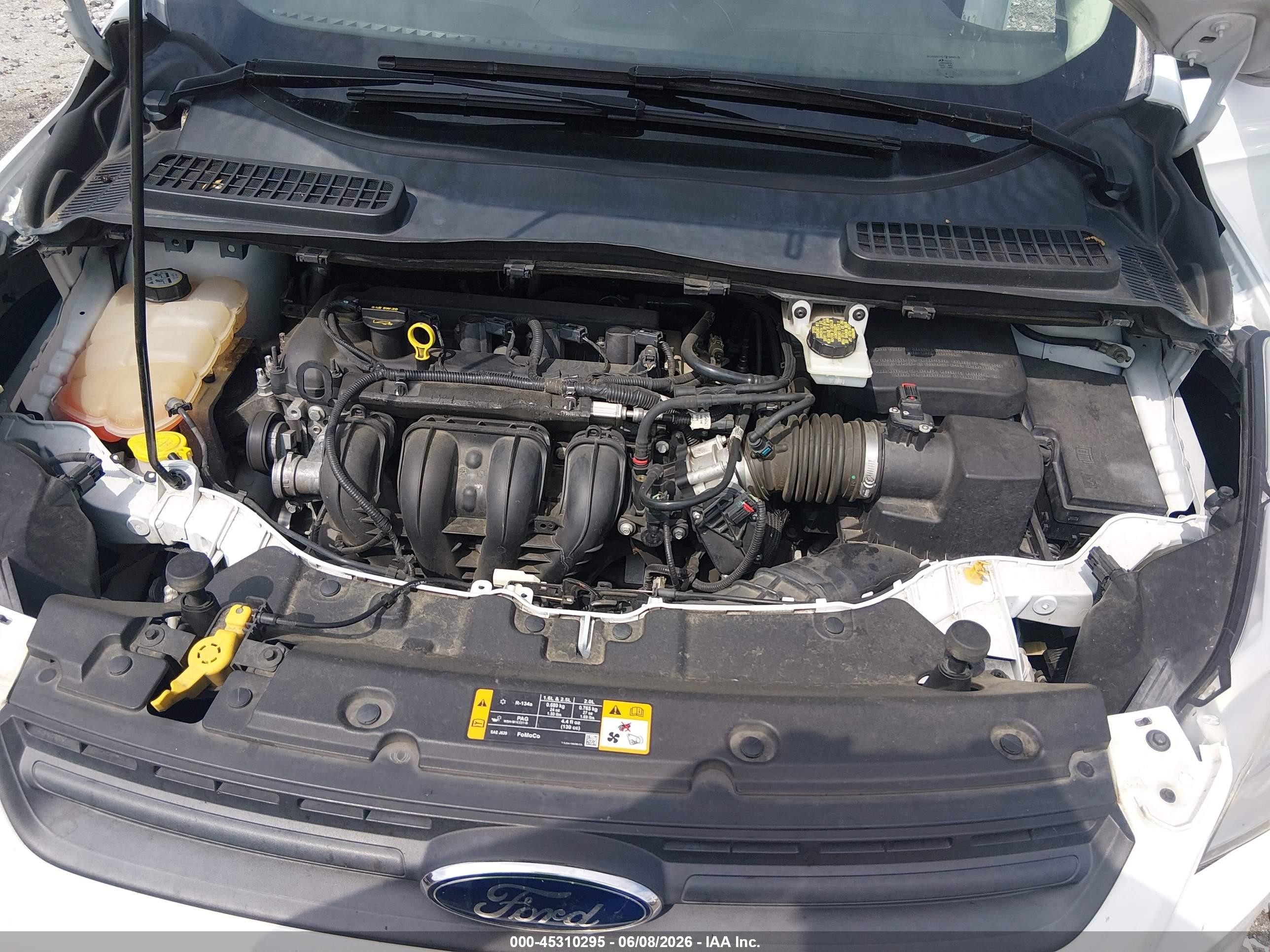 2013 Ford Escape S White vin: 1FMCU0F74DUB90546
