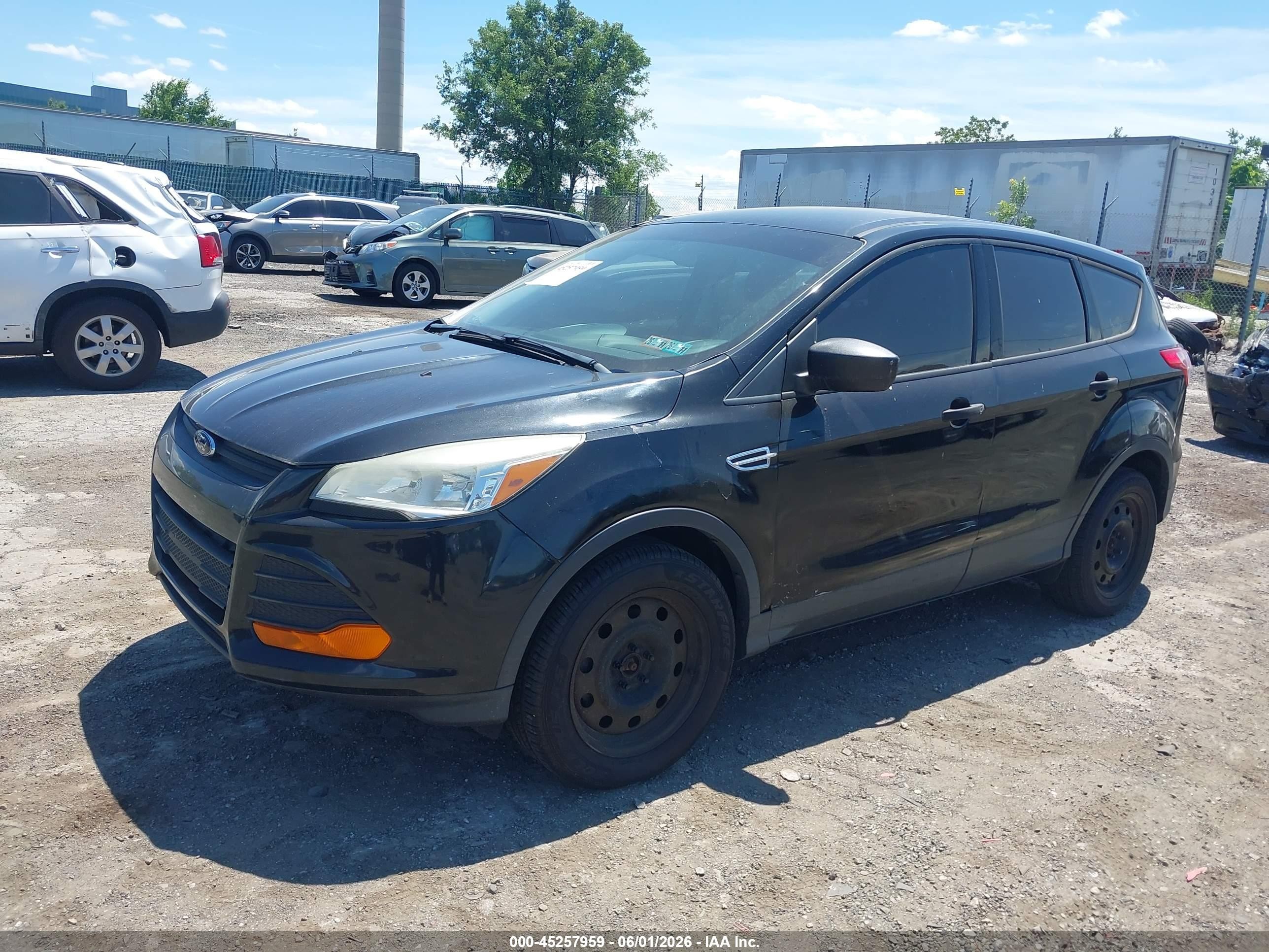 2013 Ford Escape S Black vin: 1FMCU0F74DUD30580