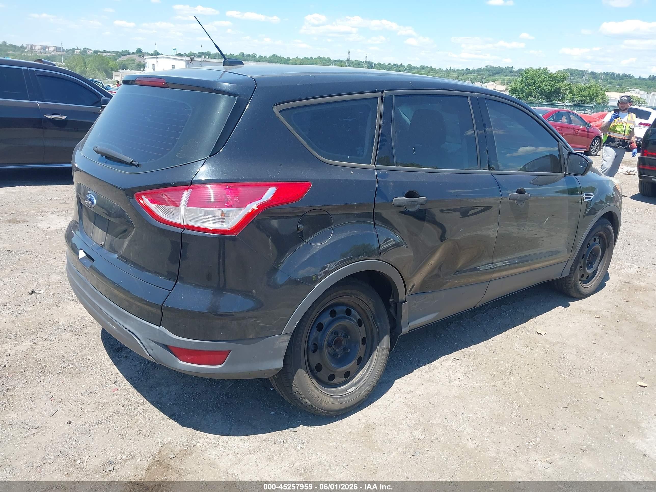 2013 Ford Escape S Black vin: 1FMCU0F74DUD30580