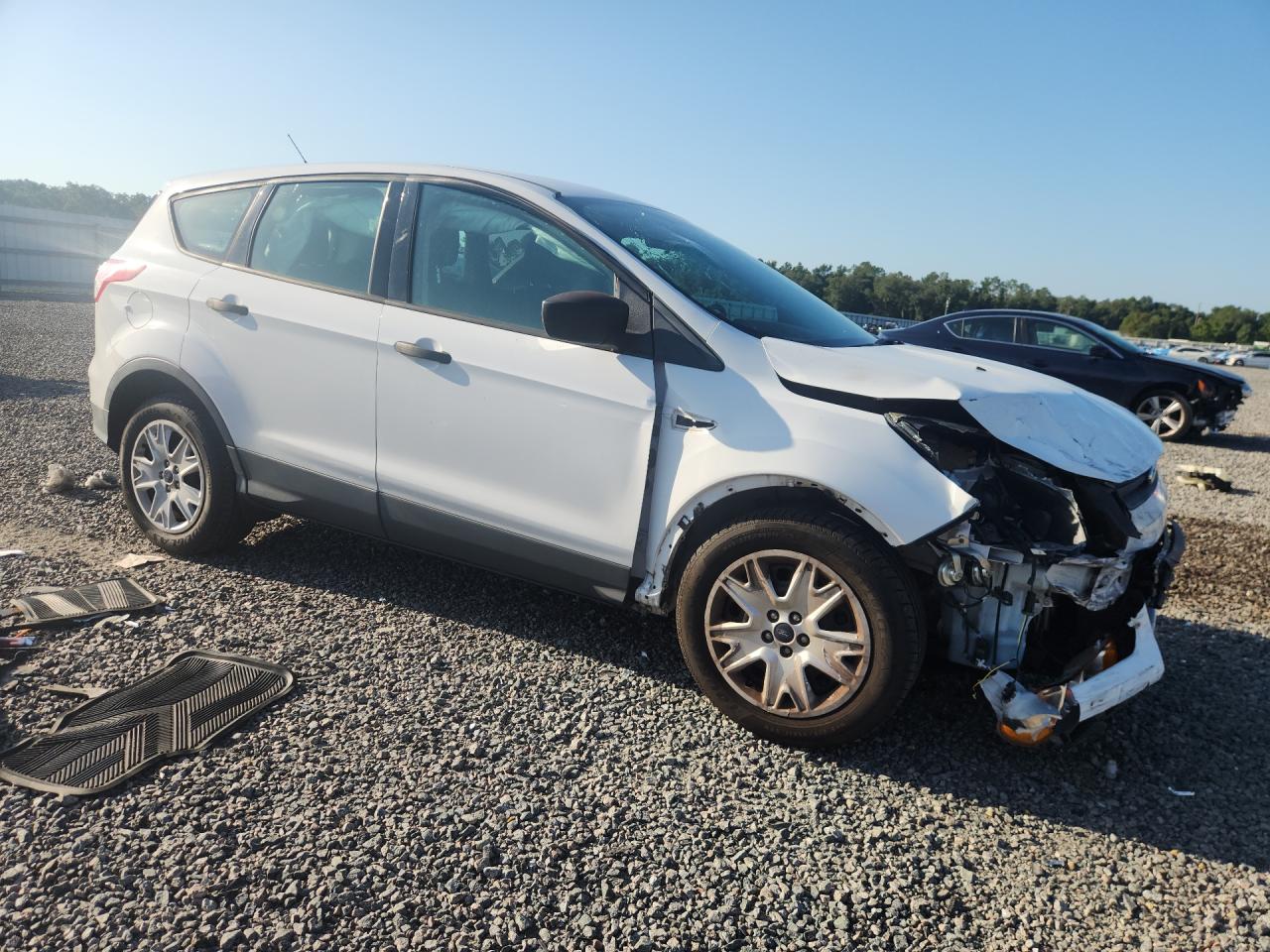 2014 Ford Escape S White vin: 1FMCU0F74EUA35545