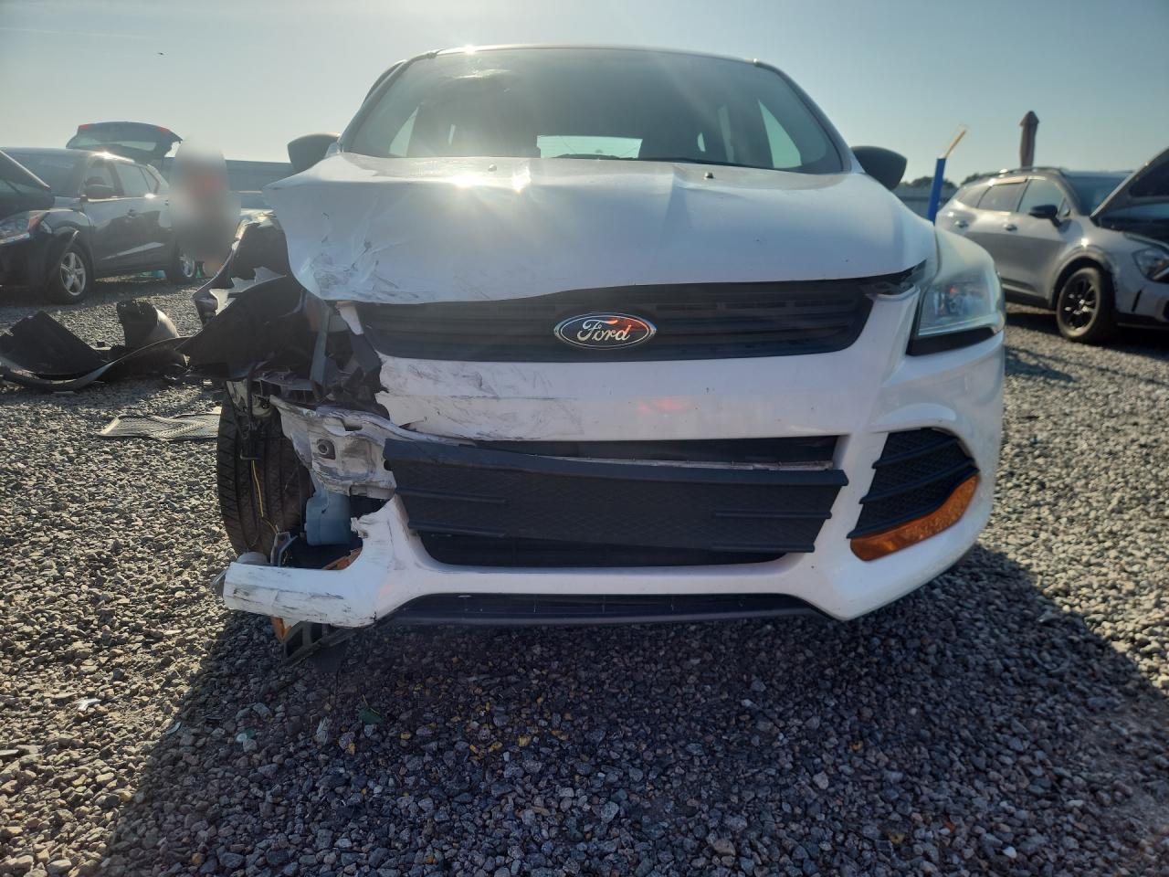 2014 Ford Escape S White vin: 1FMCU0F74EUA35545