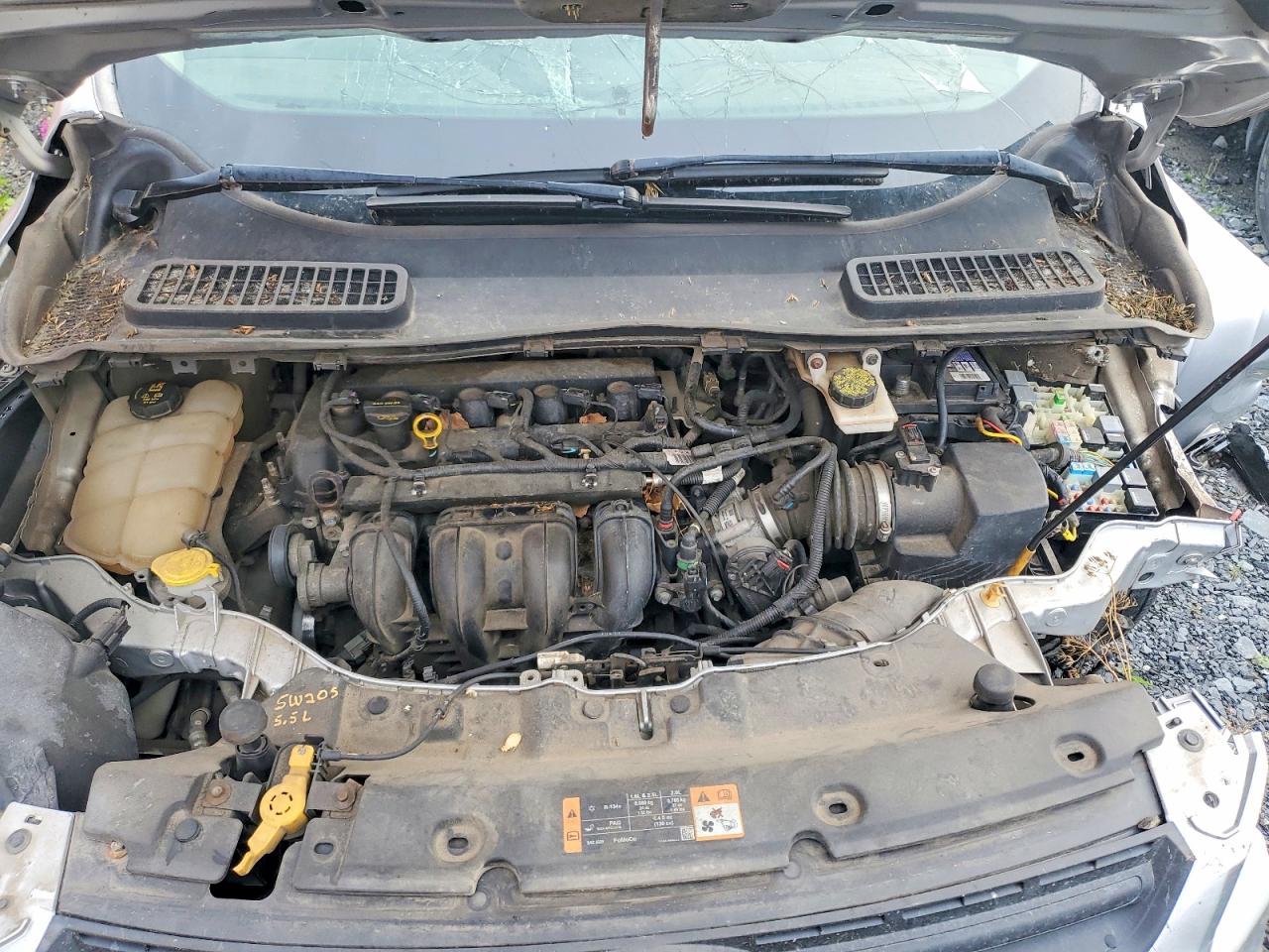 2014 Ford Escape S Silver vin: 1FMCU0F74EUB50646