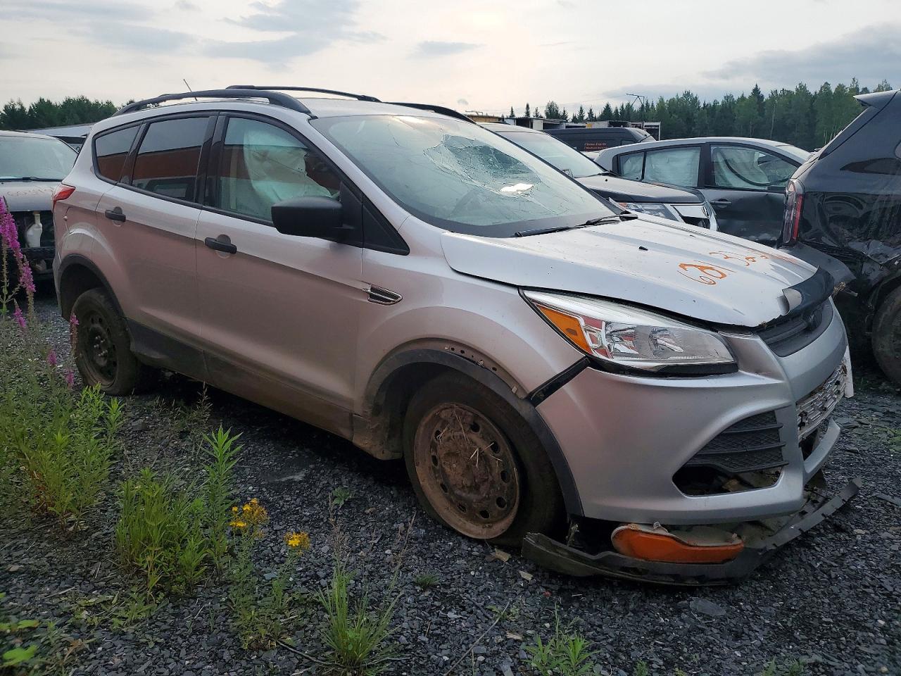 2014 Ford Escape S Silver vin: 1FMCU0F74EUB50646