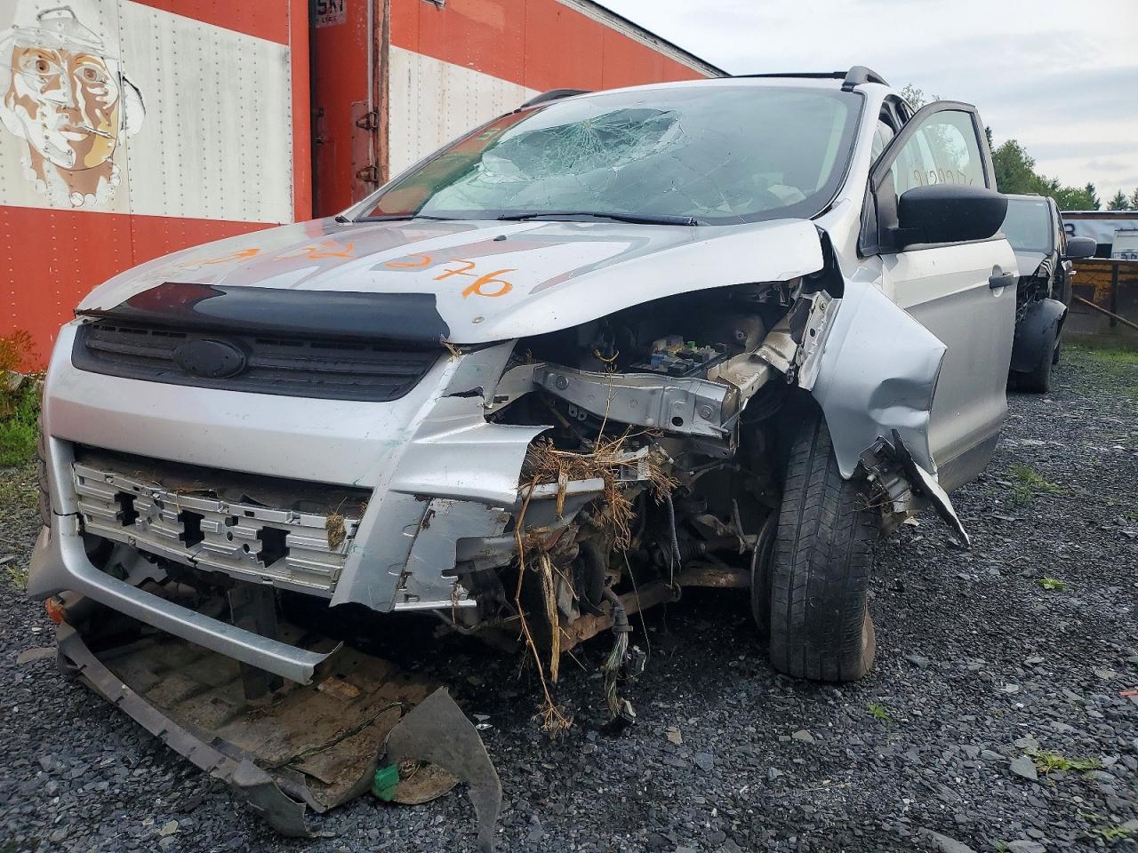 2014 Ford Escape S Silver vin: 1FMCU0F74EUB50646