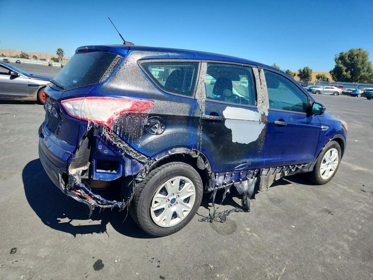 2014 Ford Escape S Blue vin: 1FMCU0F74EUB64899