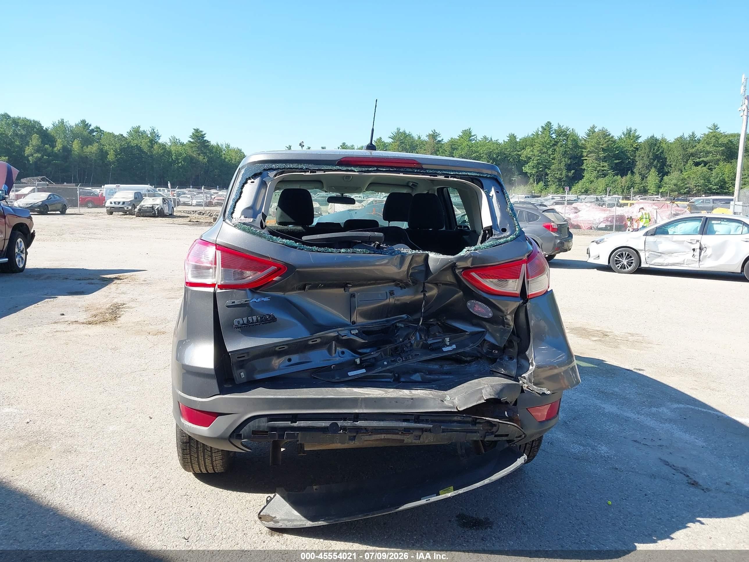 2014 Ford Escape S Gray vin: 1FMCU0F74EUC40685