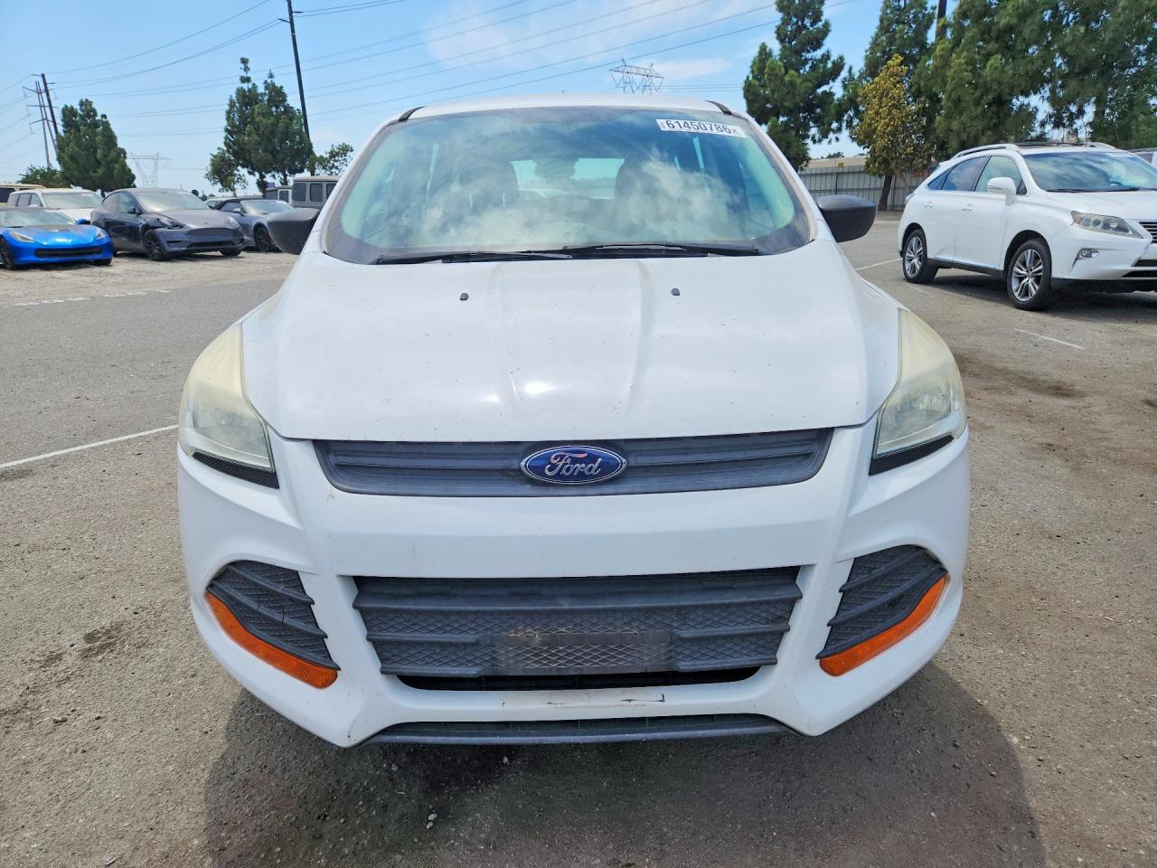 2014 Ford Escape S White vin: 1FMCU0F74EUD25087