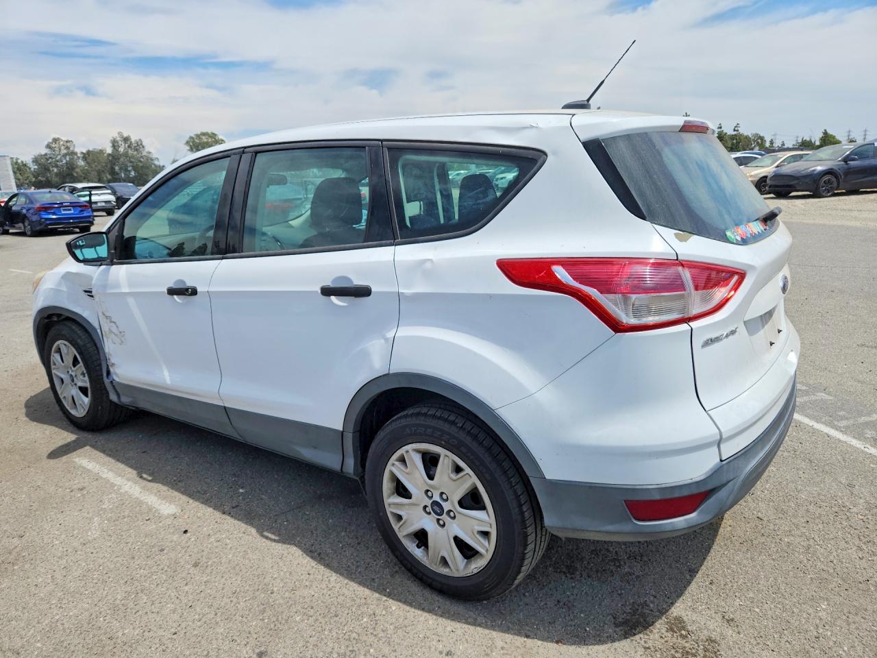 2014 Ford Escape S White vin: 1FMCU0F74EUD25087