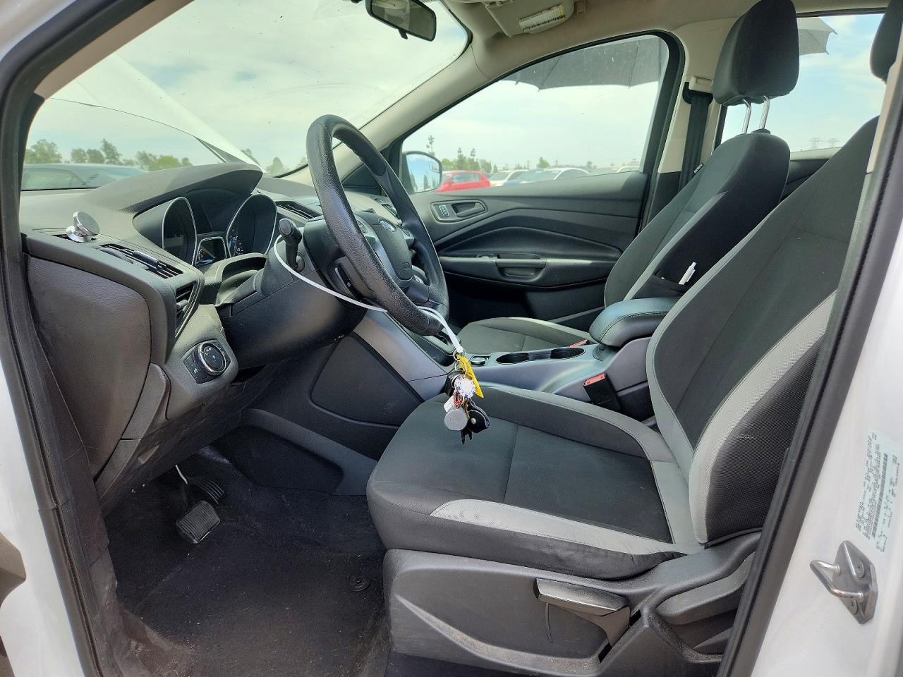 2014 Ford Escape S White vin: 1FMCU0F74EUD25087