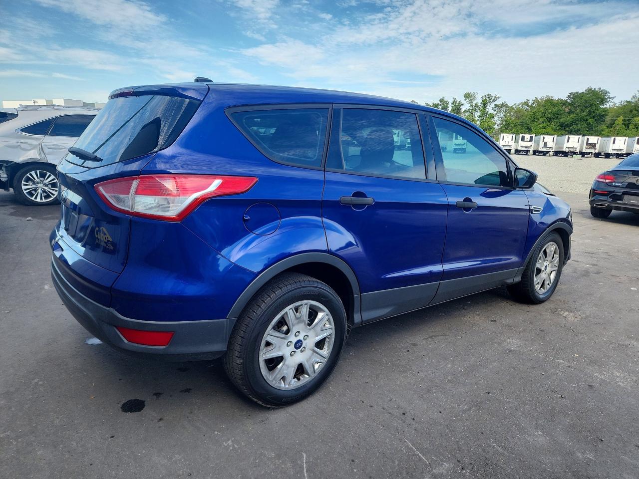 2014 Ford Escape S Blue vin: 1FMCU0F74EUD29592