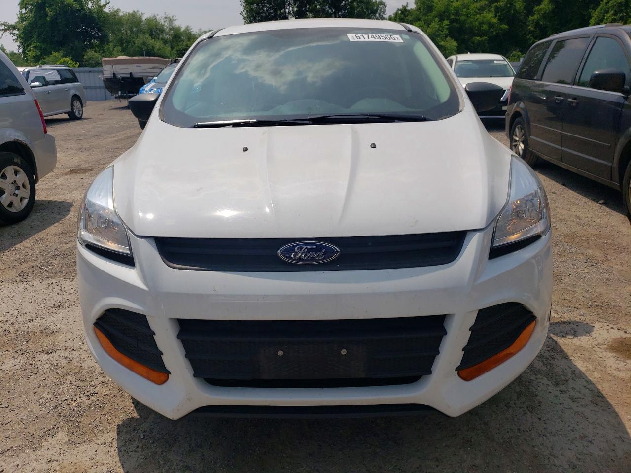 2014 Ford Escape S White vin: 1FMCU0F74EUD40382