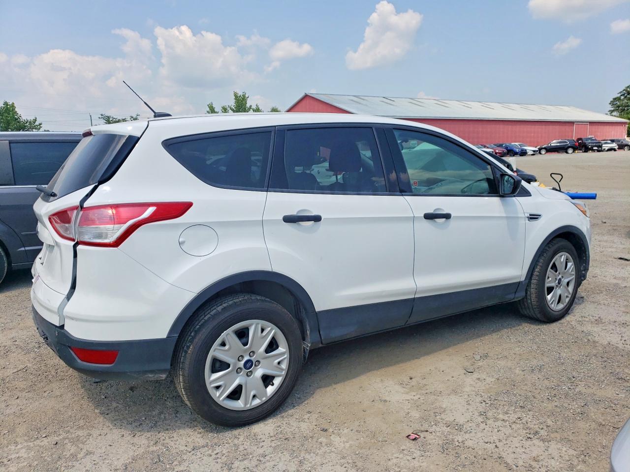 2014 Ford Escape S White vin: 1FMCU0F74EUD40382