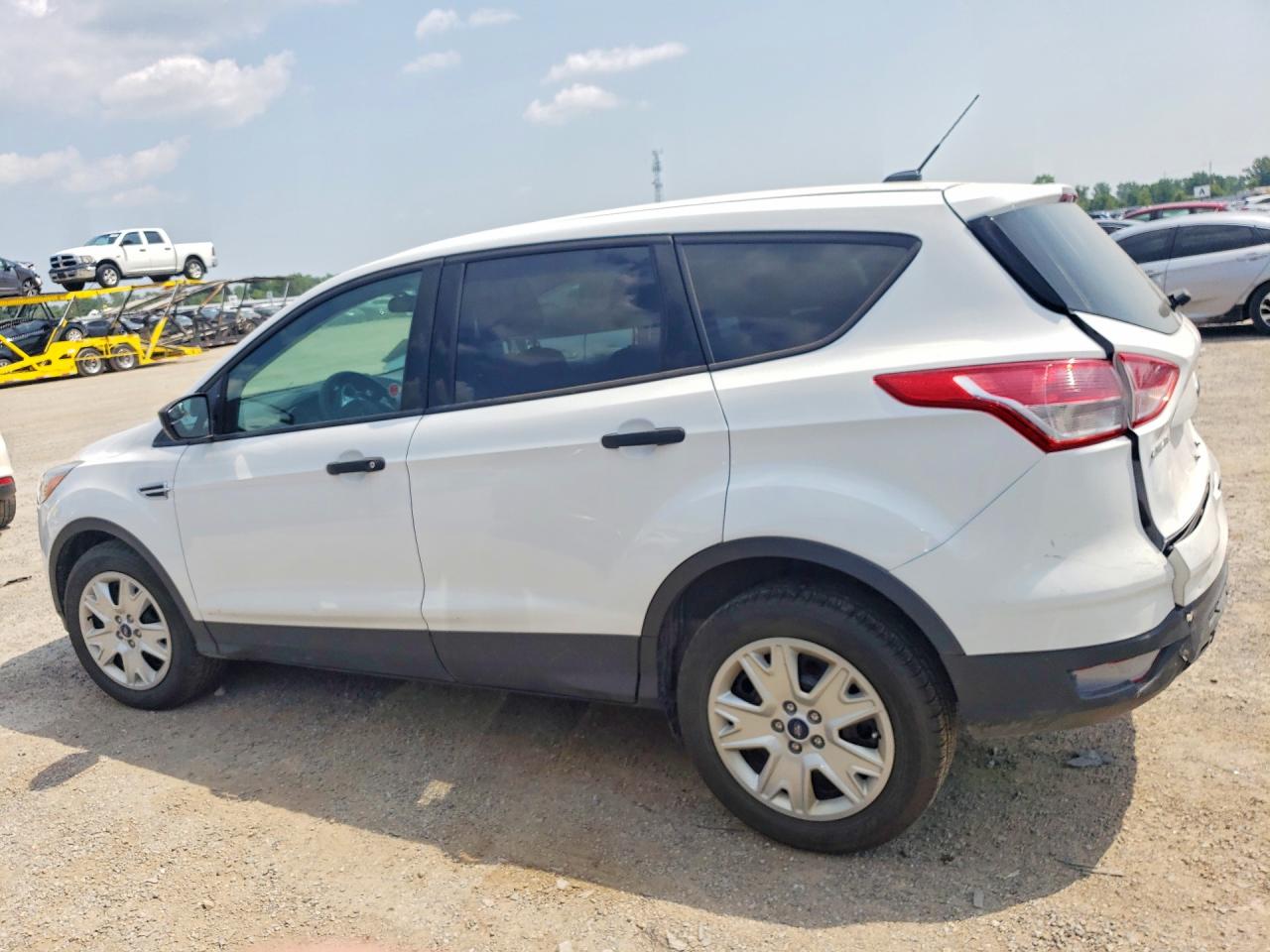 2014 Ford Escape S White vin: 1FMCU0F74EUD40382