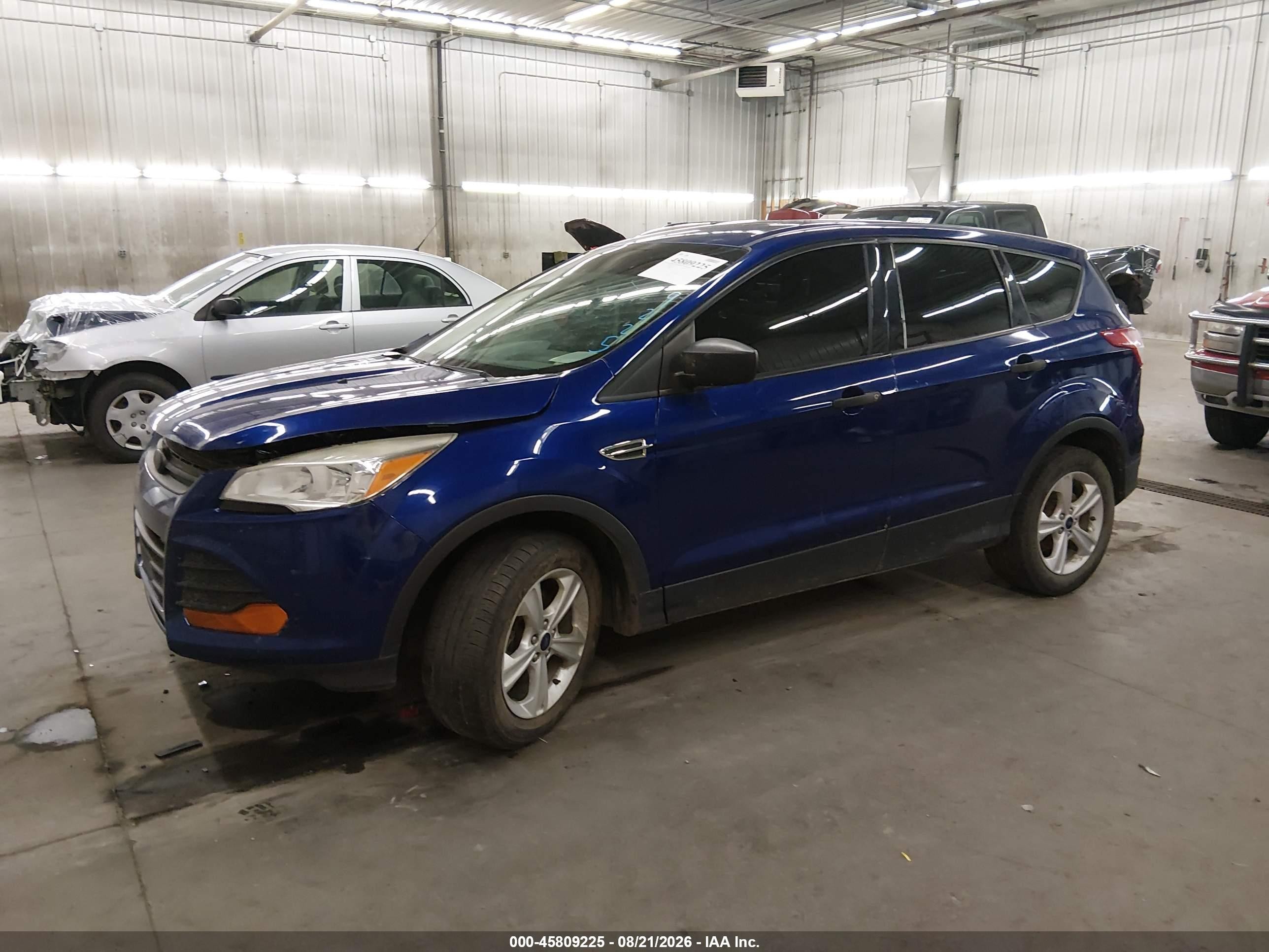2014 Ford Escape S Blue vin: 1FMCU0F74EUE12861