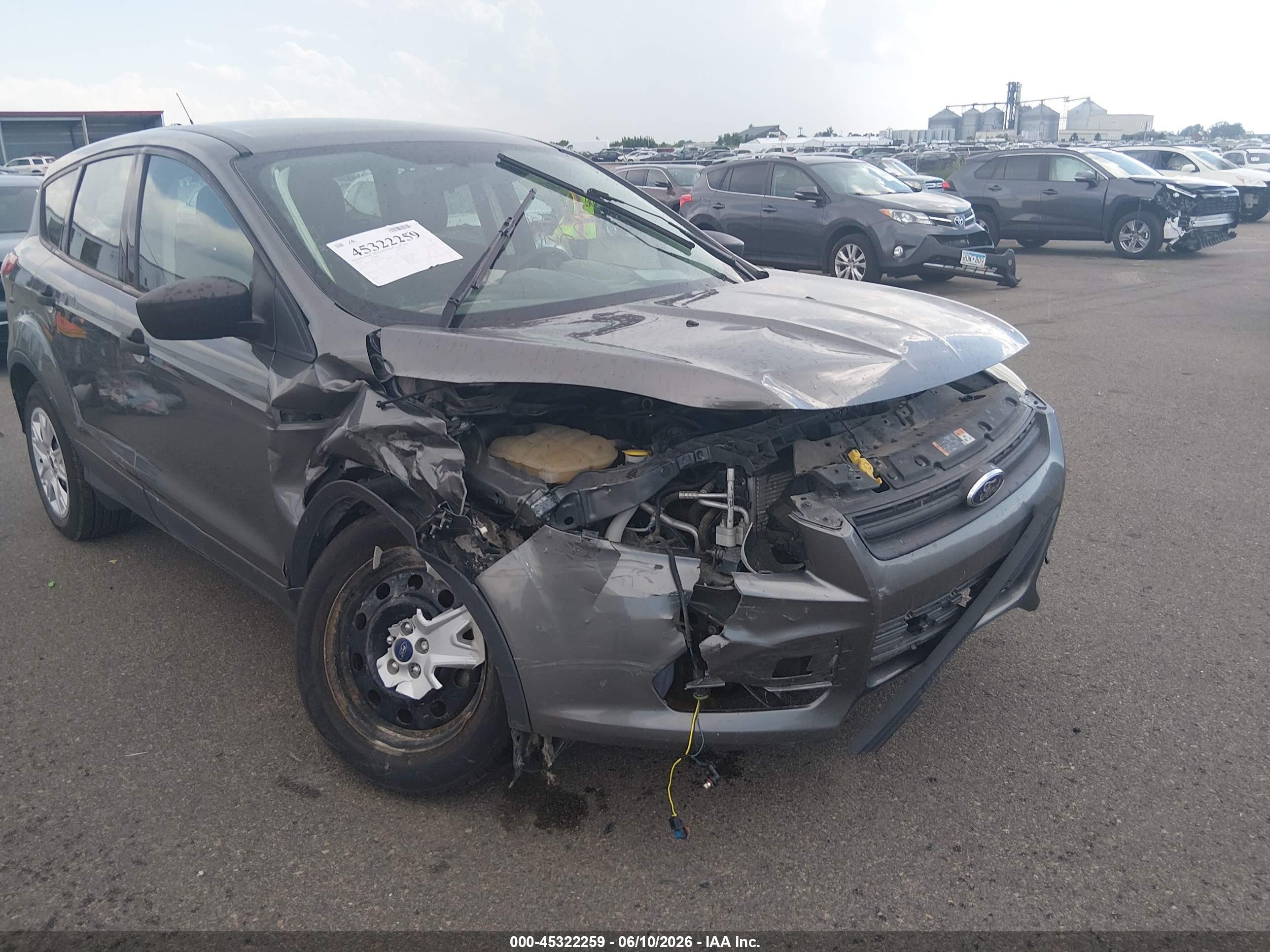 2014 Ford Escape S Gray vin: 1FMCU0F74EUE13329