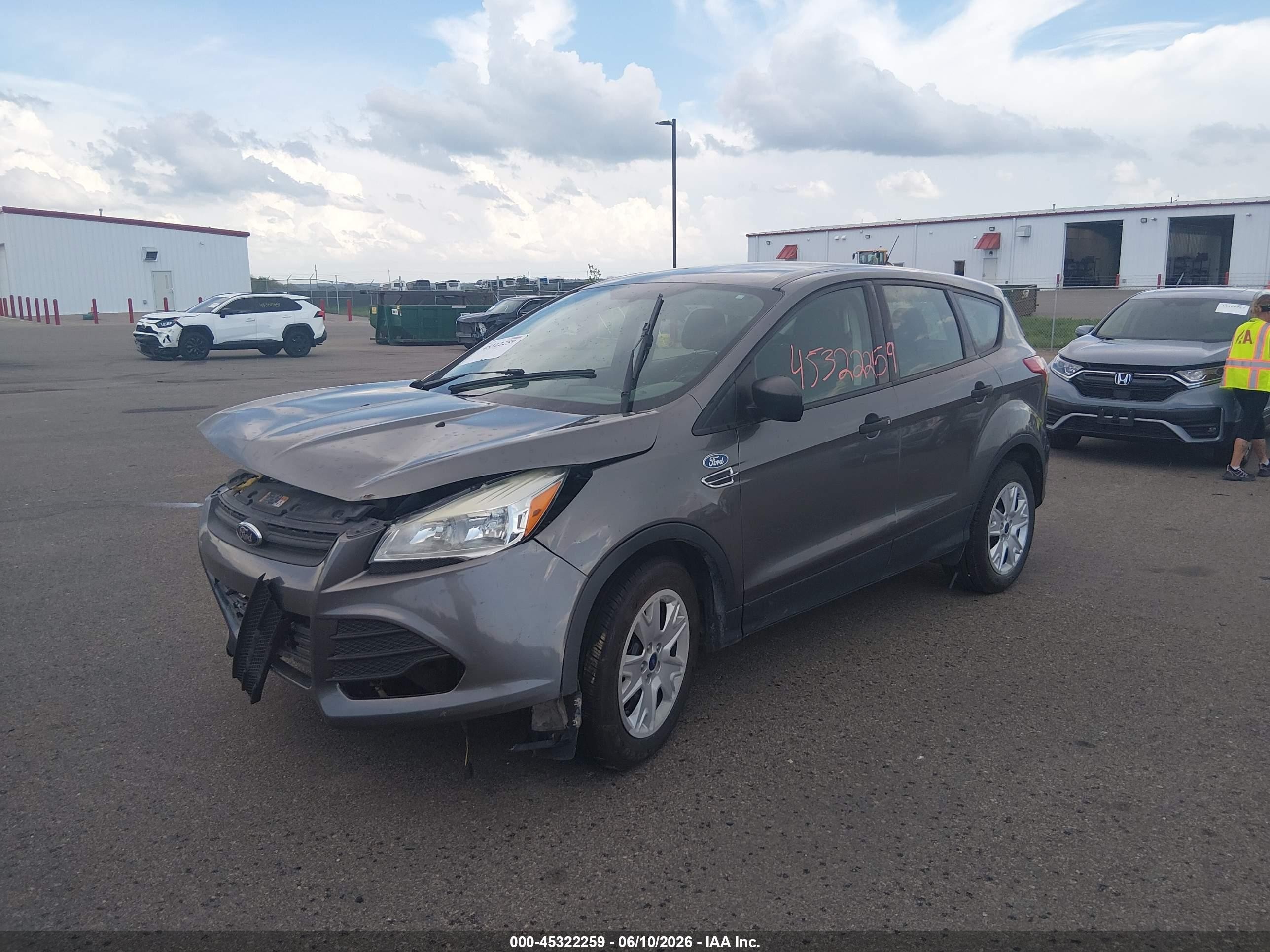 2014 Ford Escape S Gray vin: 1FMCU0F74EUE13329