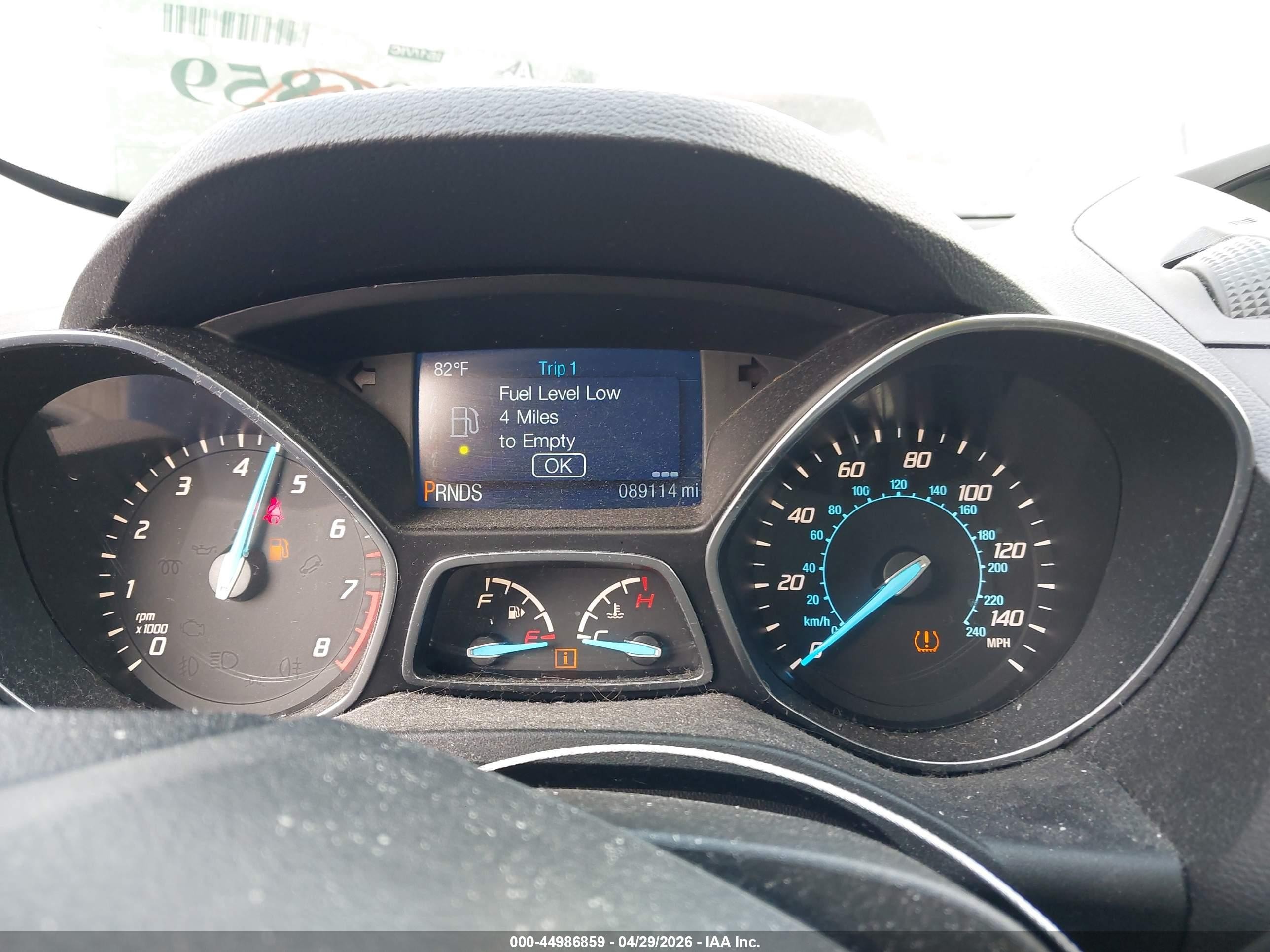 2014 Ford Escape S White vin: 1FMCU0F74EUE53667