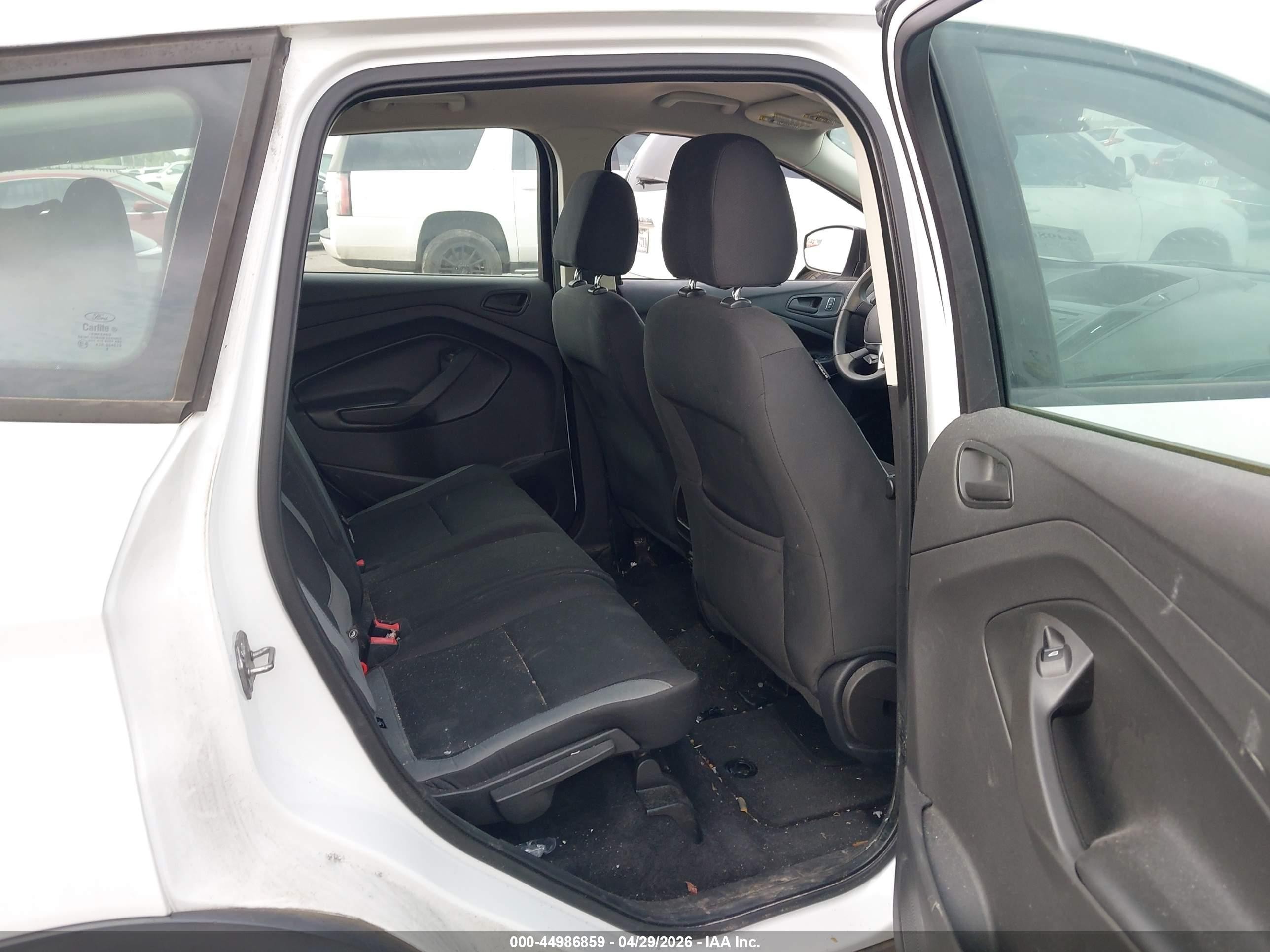 2014 Ford Escape S White vin: 1FMCU0F74EUE53667
