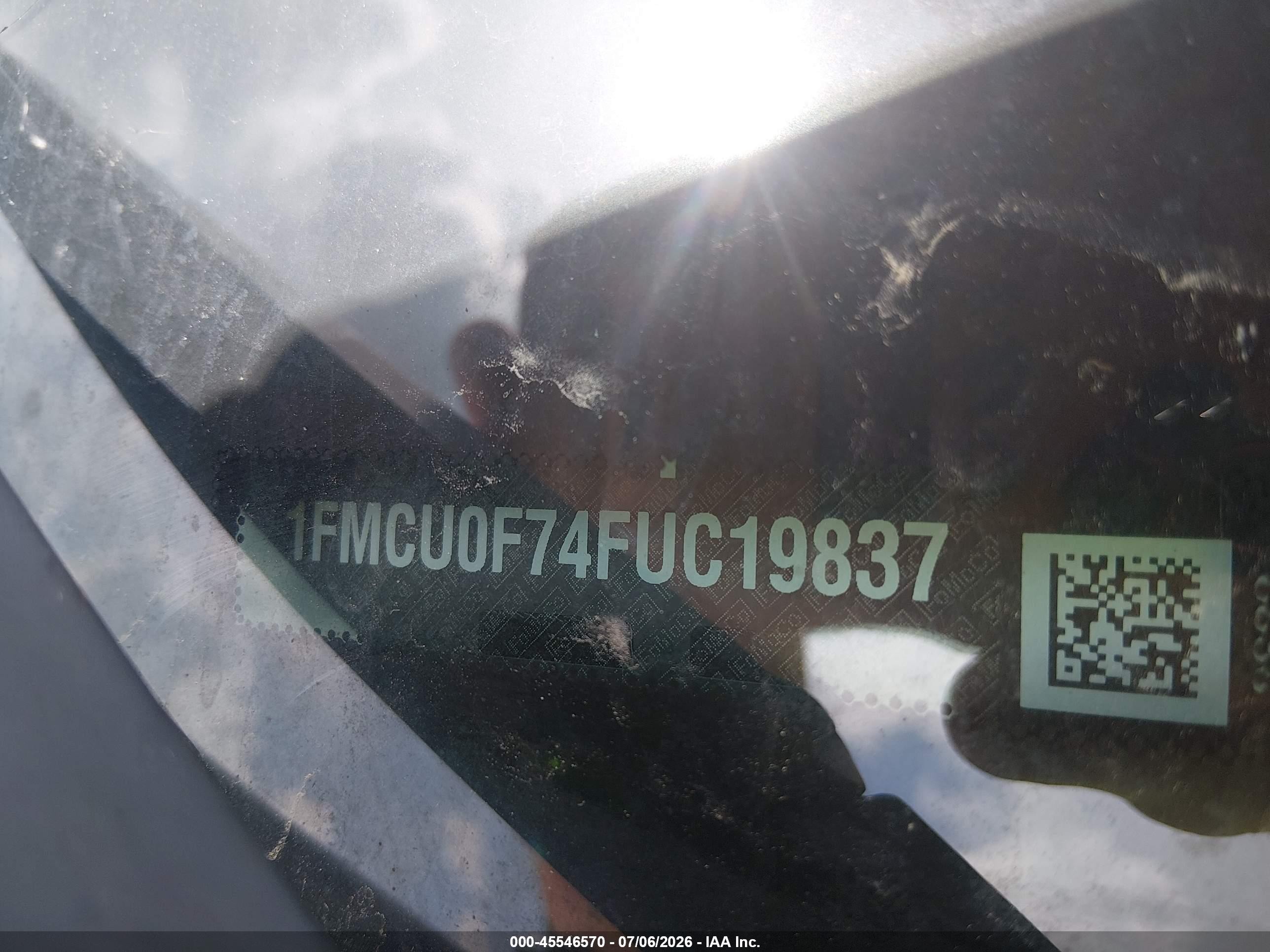 2015 Ford Escape S Silver vin: 1FMCU0F74FUC19837