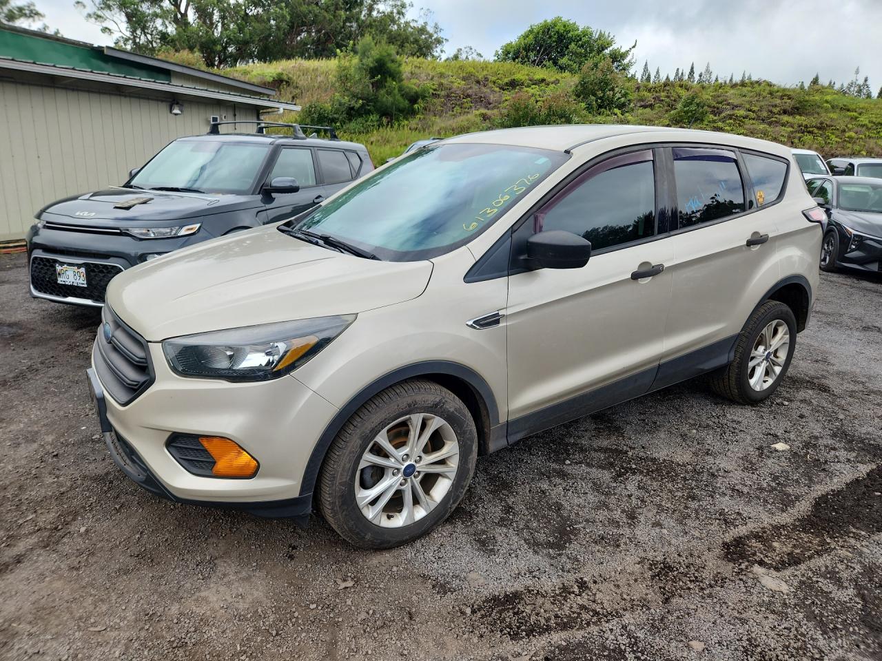 2018 Ford Escape S Gold vin: 1FMCU0F74JUB14644 Damage: Left Head Lamp, Faded, Repair Required