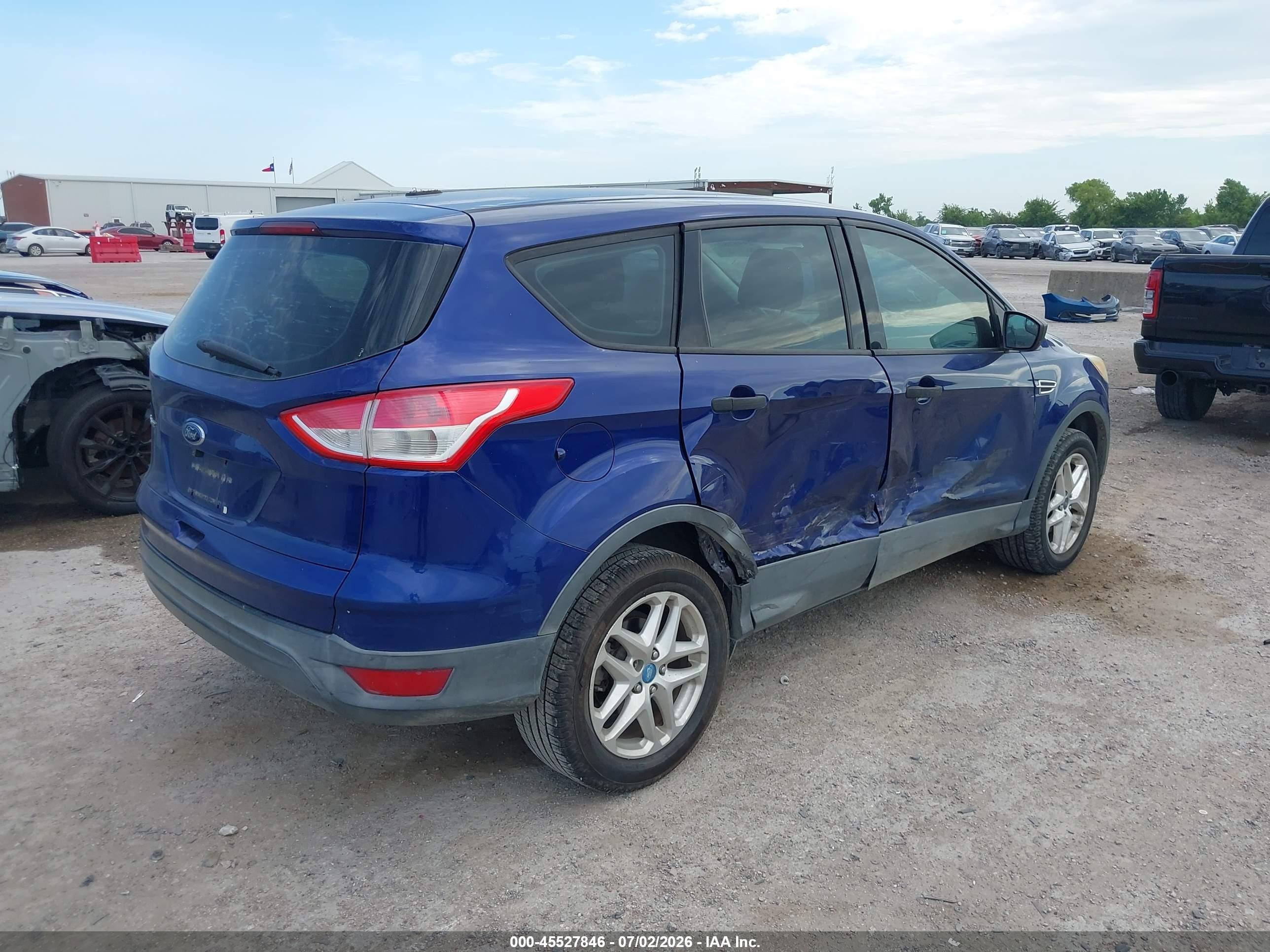 2013 Ford Escape S Blue vin: 1FMCU0F75DUD01637