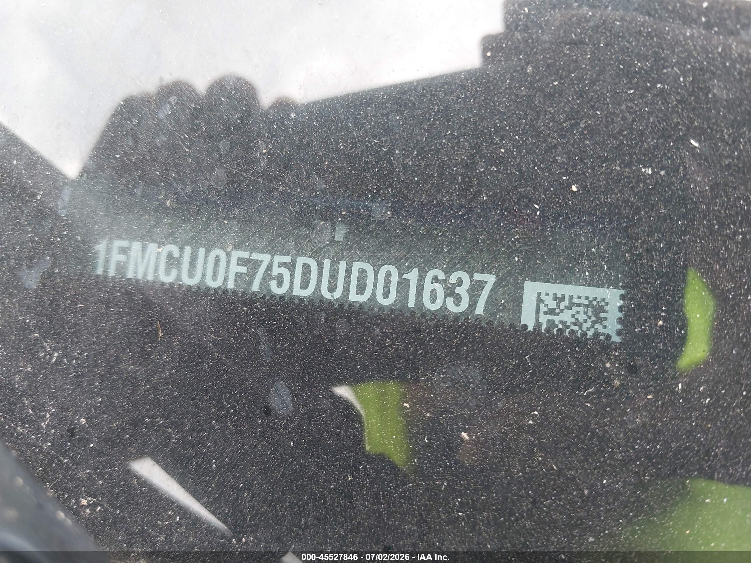 2013 Ford Escape S Blue vin: 1FMCU0F75DUD01637