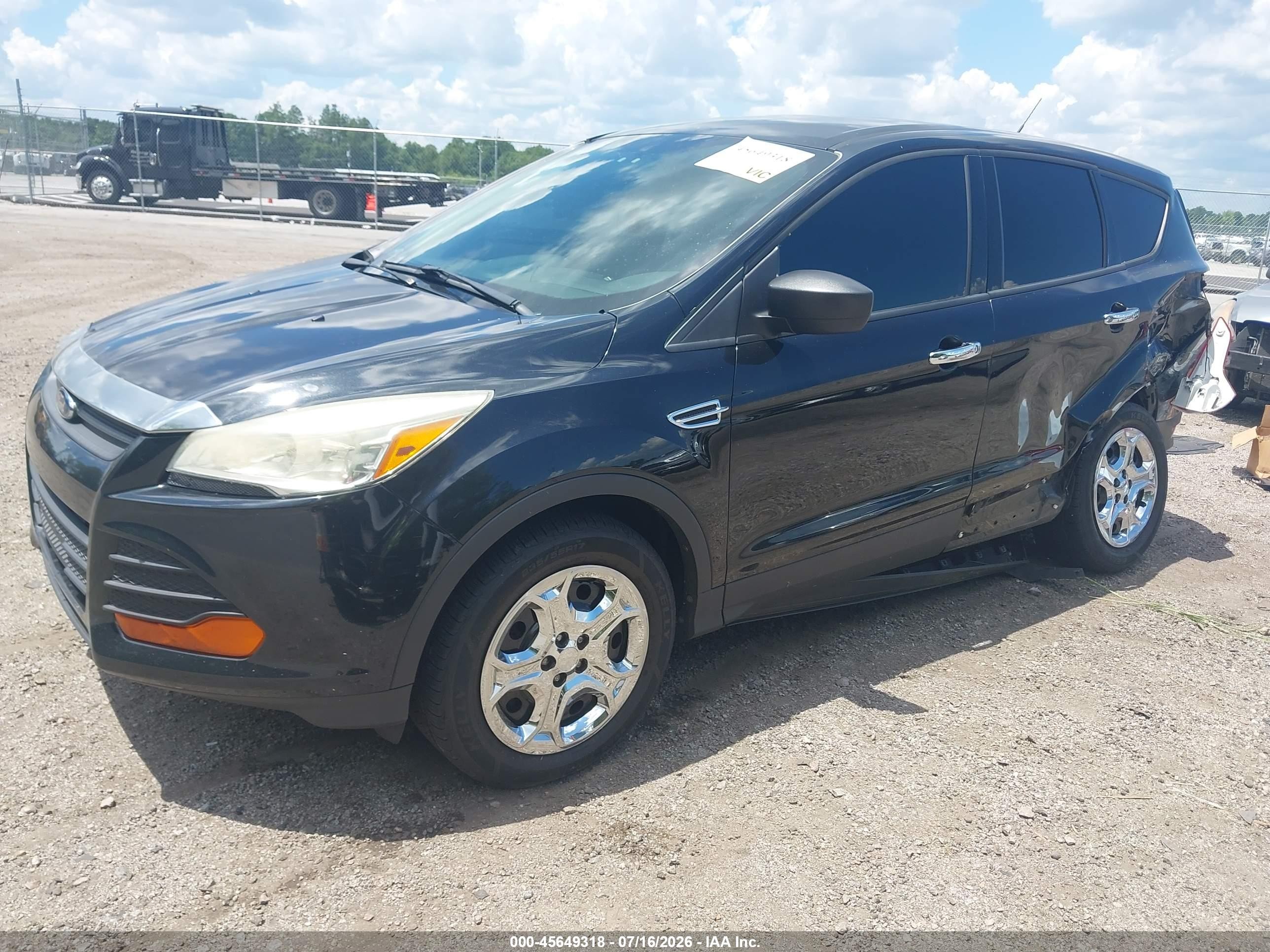 2013 Ford Escape S Black vin: 1FMCU0F75DUD94823