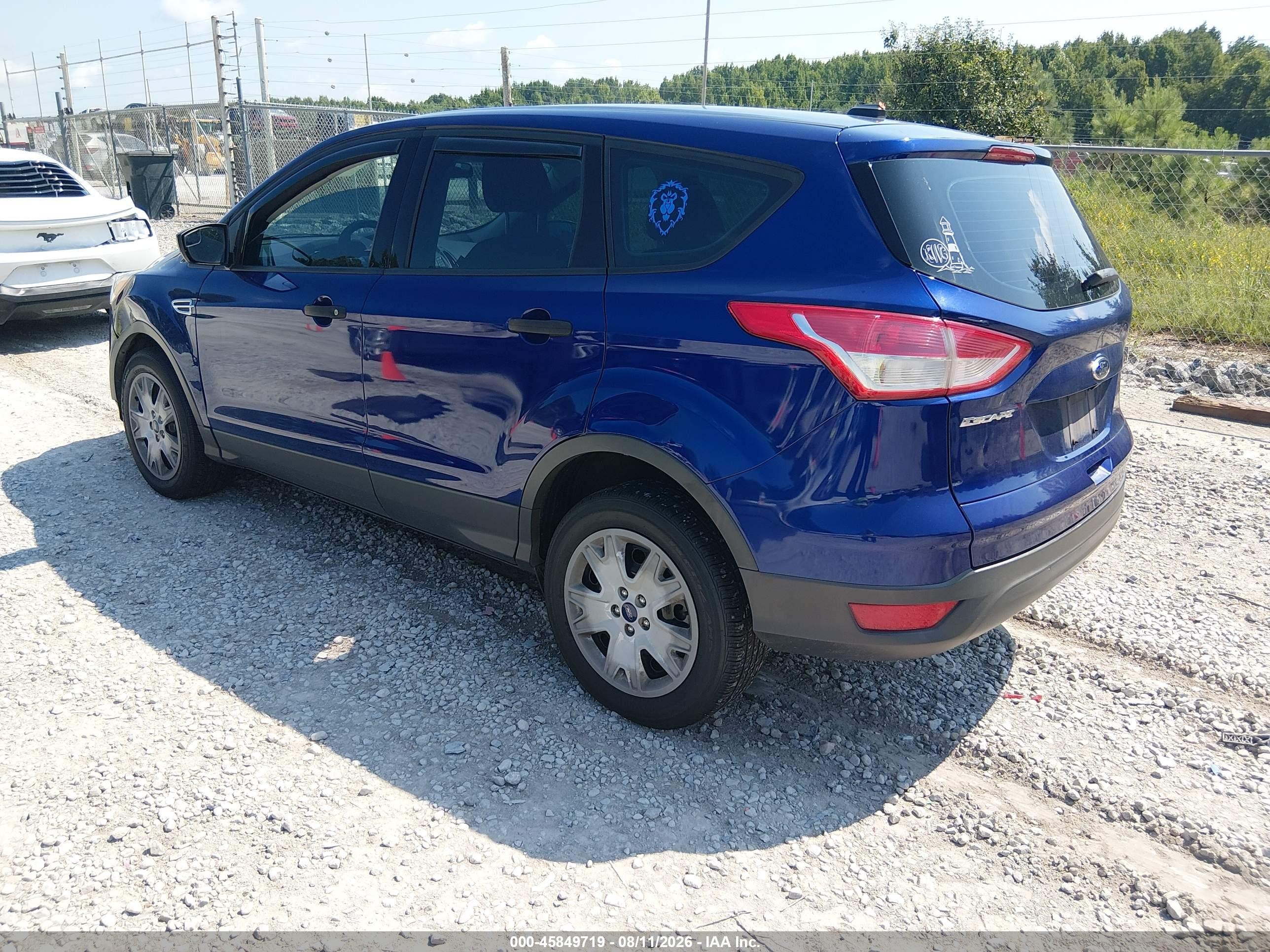 2014 Ford Escape S Синий vin: 1FMCU0F75EUB92520