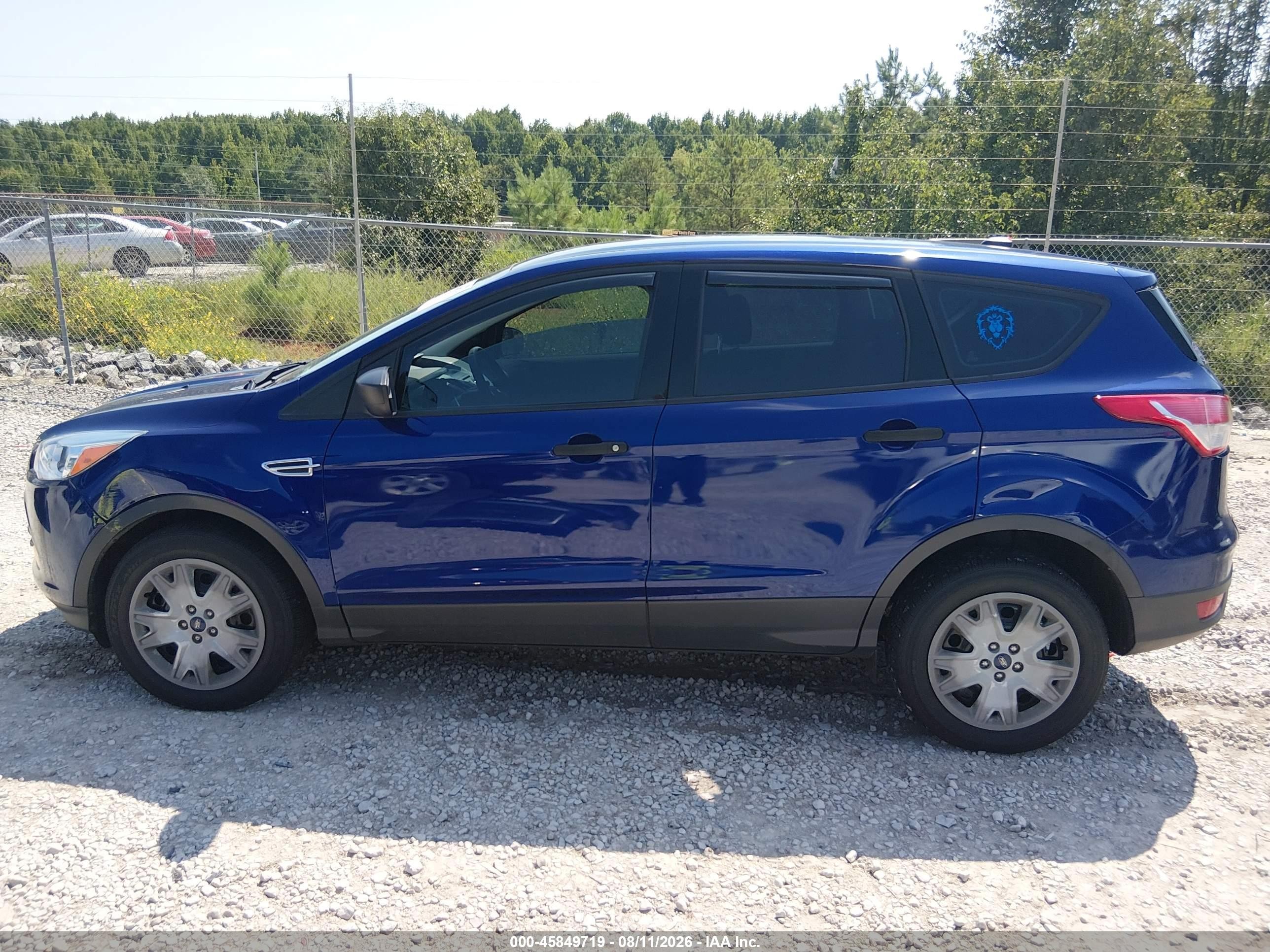 2014 Ford Escape S Синий vin: 1FMCU0F75EUB92520