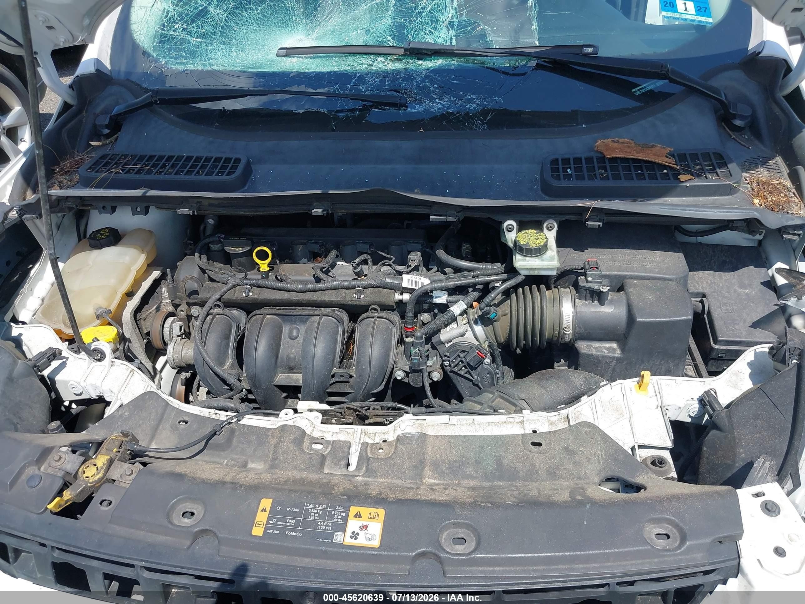 2014 Ford Escape S White vin: 1FMCU0F75EUC01121