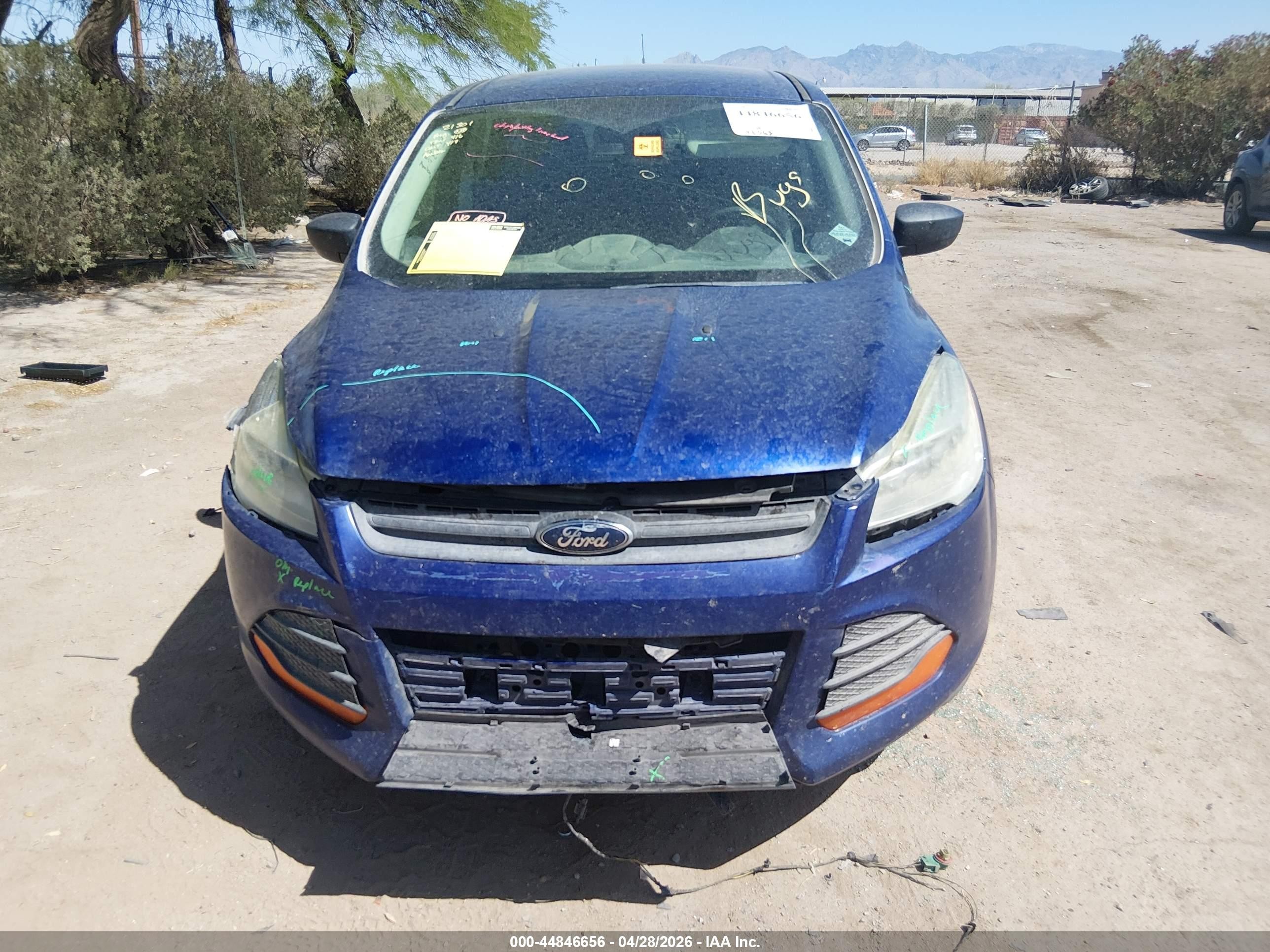 2014 Ford Escape S Blue vin: 1FMCU0F75EUD44313