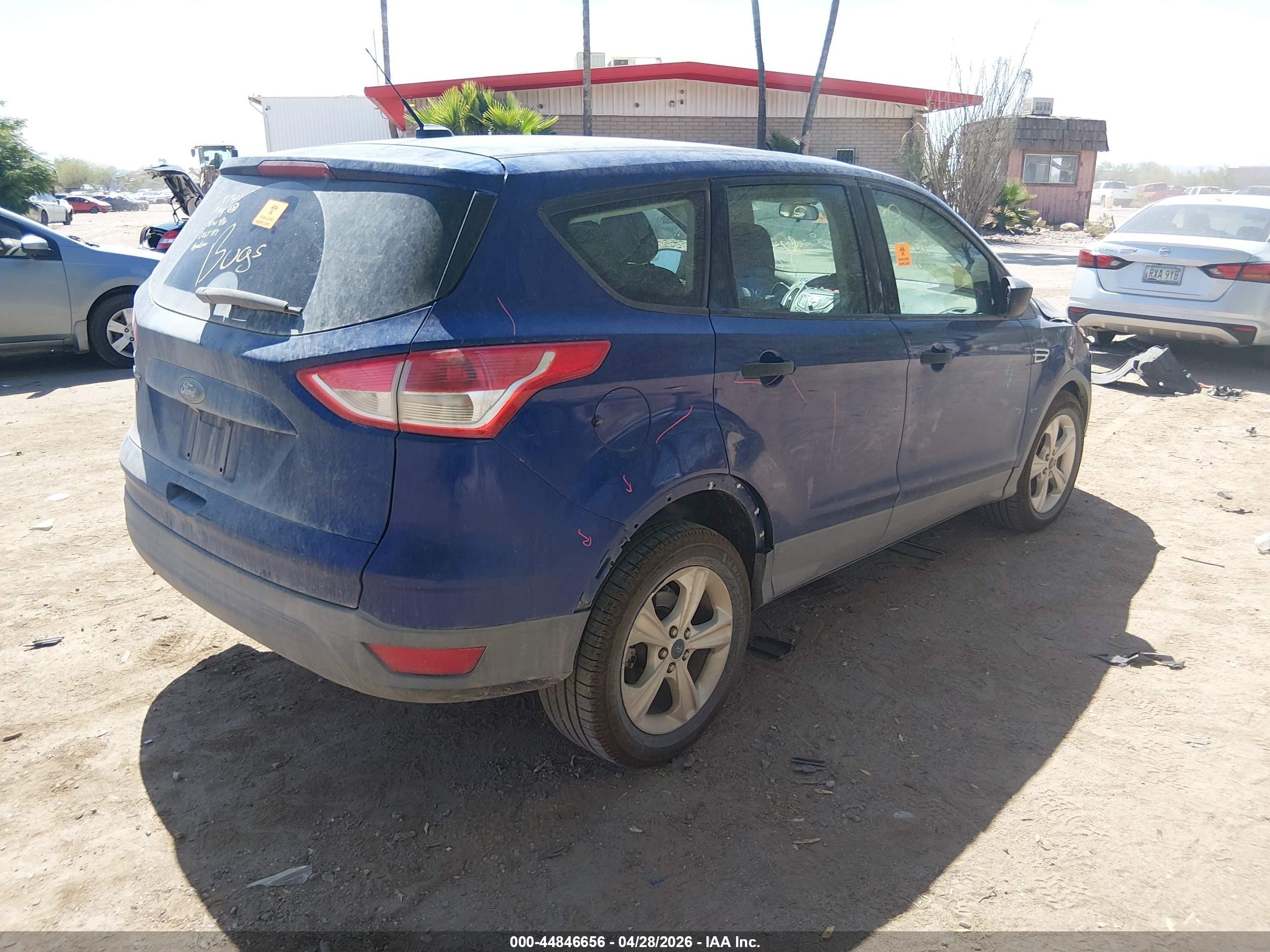 2014 Ford Escape S Blue vin: 1FMCU0F75EUD44313