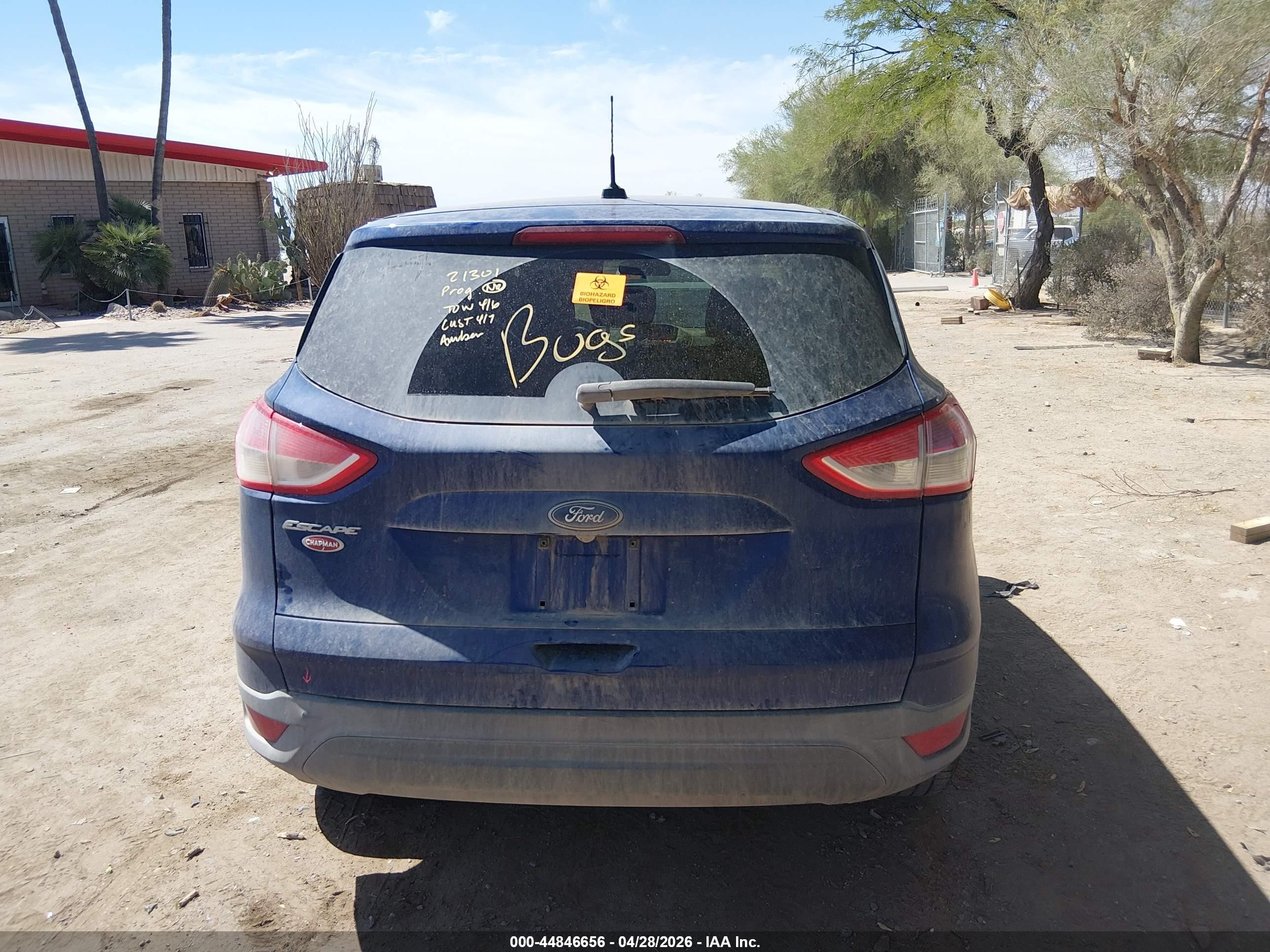 2014 Ford Escape S Blue vin: 1FMCU0F75EUD44313