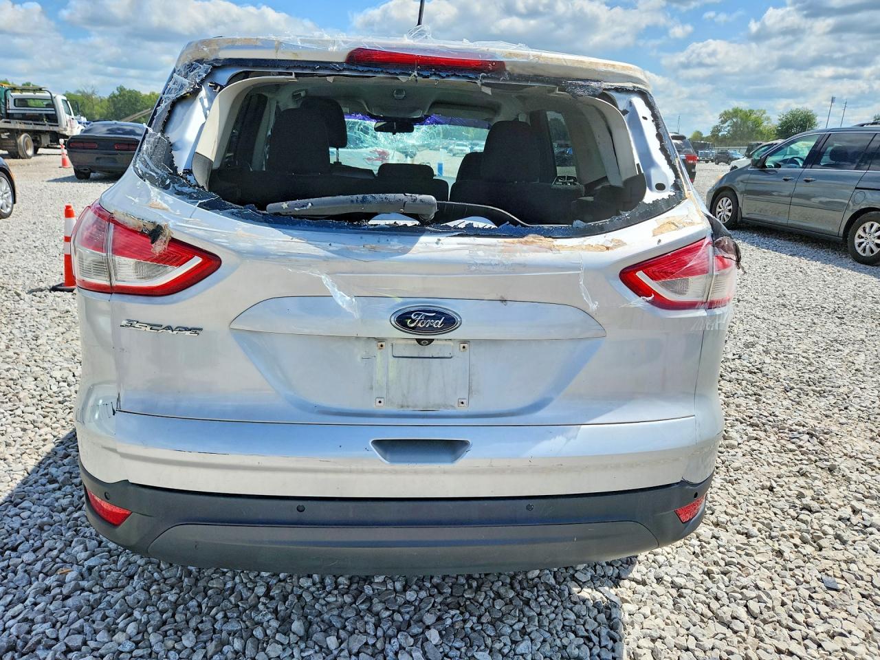 2014 Ford Escape S Silver vin: 1FMCU0F75EUD72998