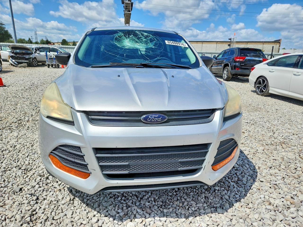 2014 Ford Escape S Silver vin: 1FMCU0F75EUD72998