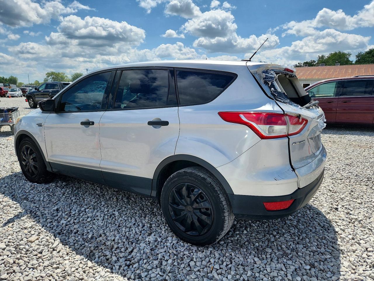 2014 Ford Escape S Silver vin: 1FMCU0F75EUD72998