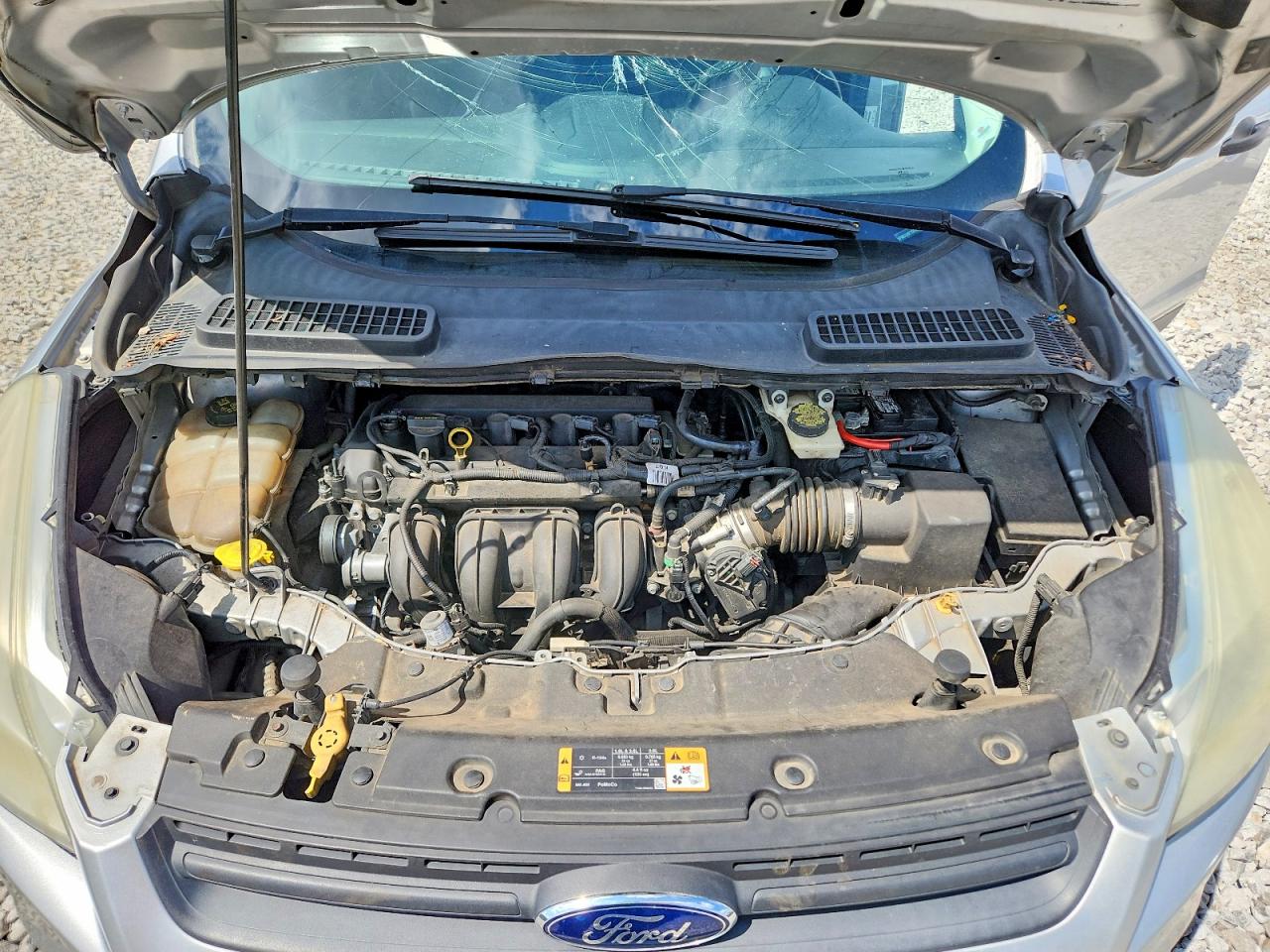 2014 Ford Escape S Silver vin: 1FMCU0F75EUD72998