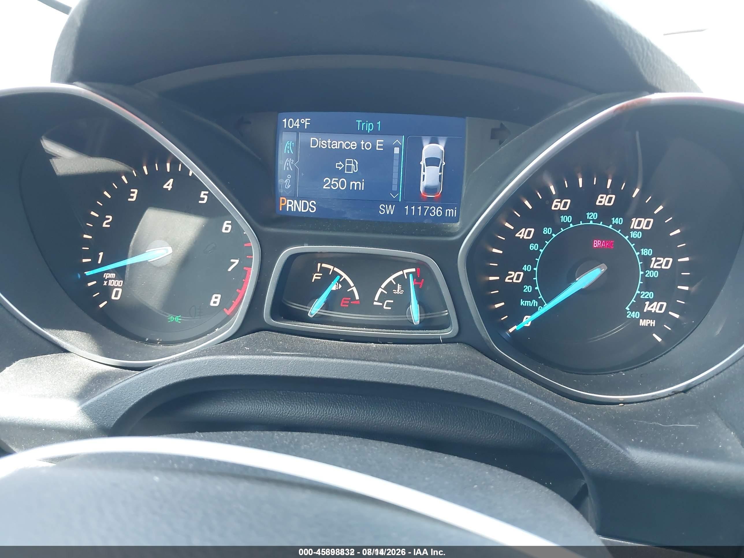 2014 Ford Escape S White vin: 1FMCU0F75EUE12058