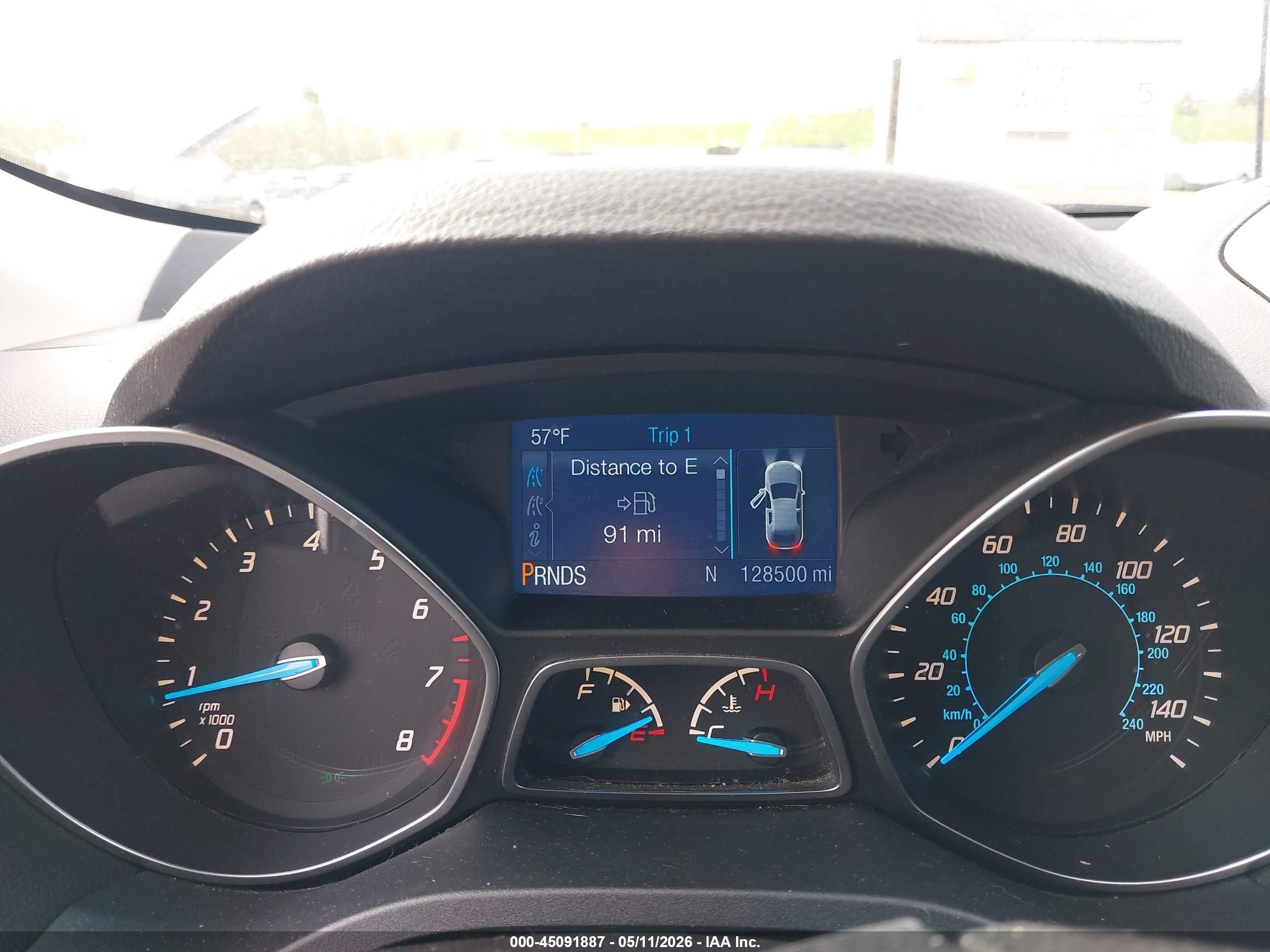 2015 Ford Escape S White vin: 1FMCU0F75FUA08873