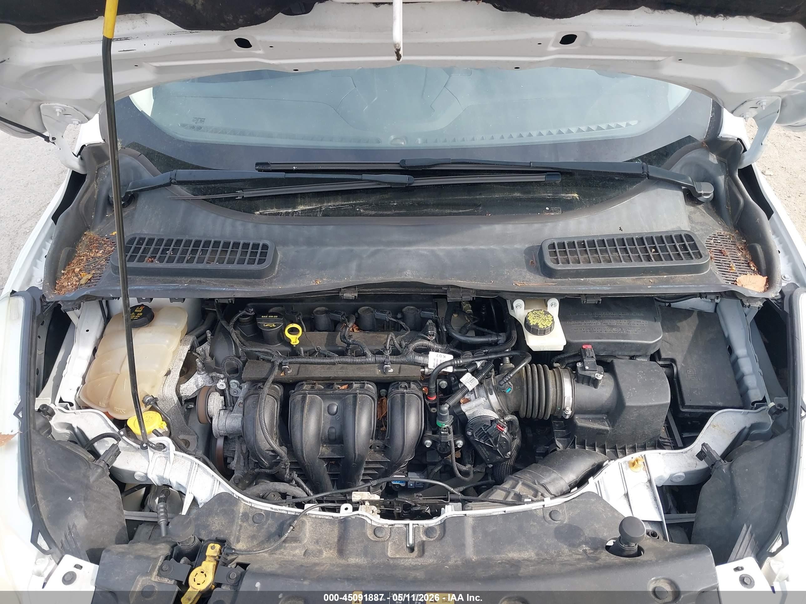 2015 Ford Escape S White vin: 1FMCU0F75FUA08873