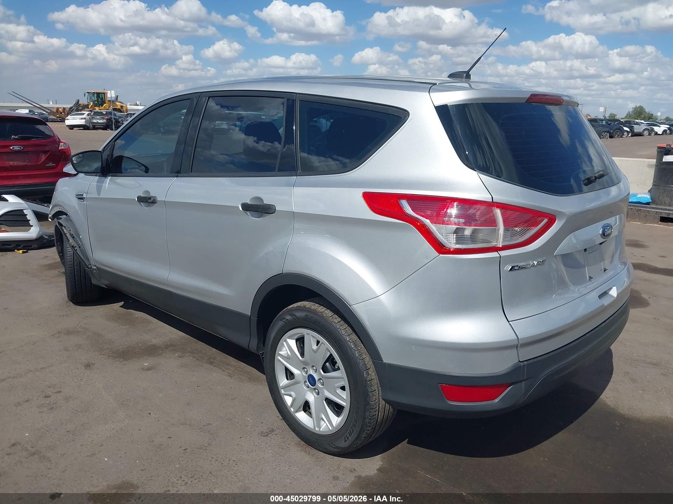 2015 Ford Escape S Silver vin: 1FMCU0F75FUA09117