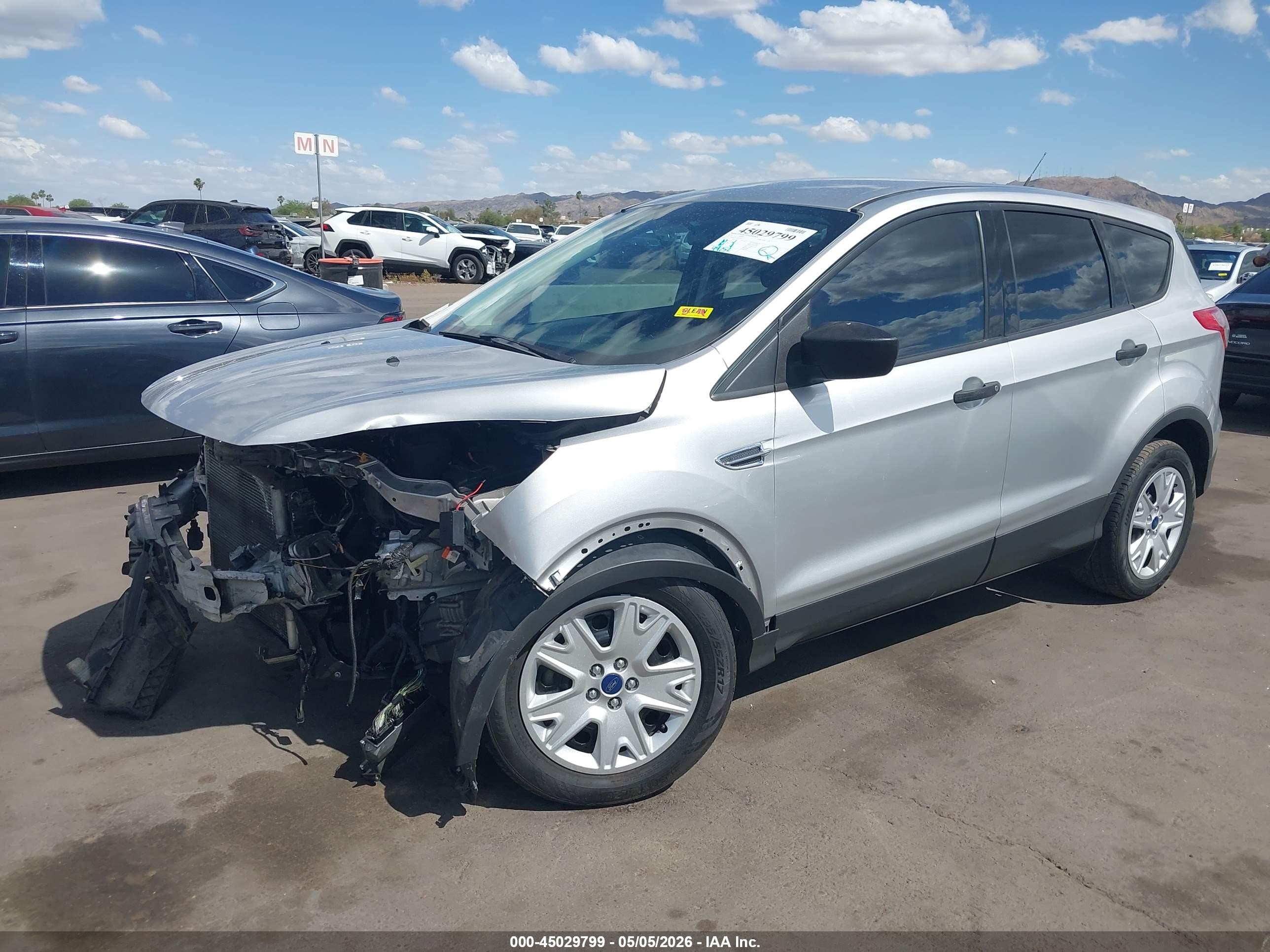 2015 Ford Escape S Silver vin: 1FMCU0F75FUA09117