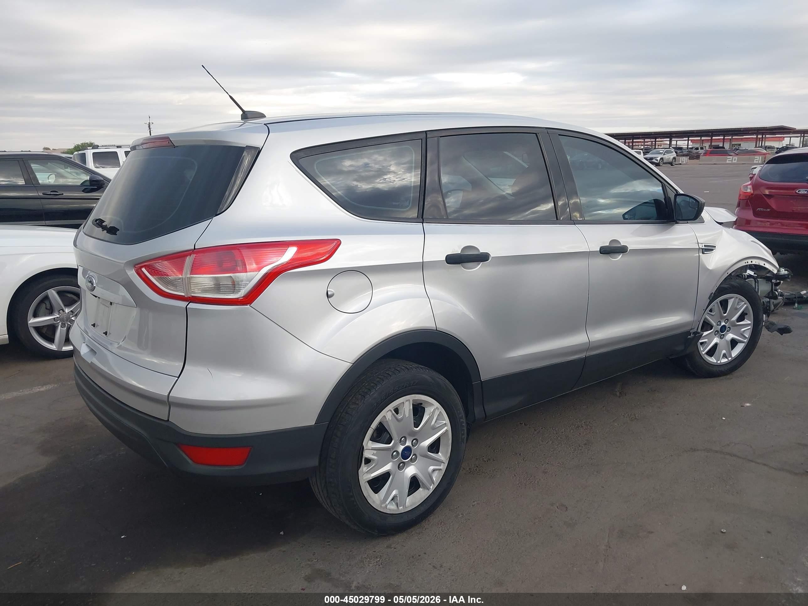 2015 Ford Escape S Silver vin: 1FMCU0F75FUA09117