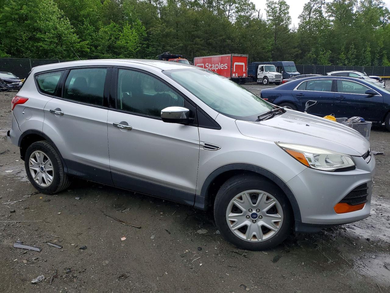 2015 Ford Escape S Silver vin: 1FMCU0F75FUA37872